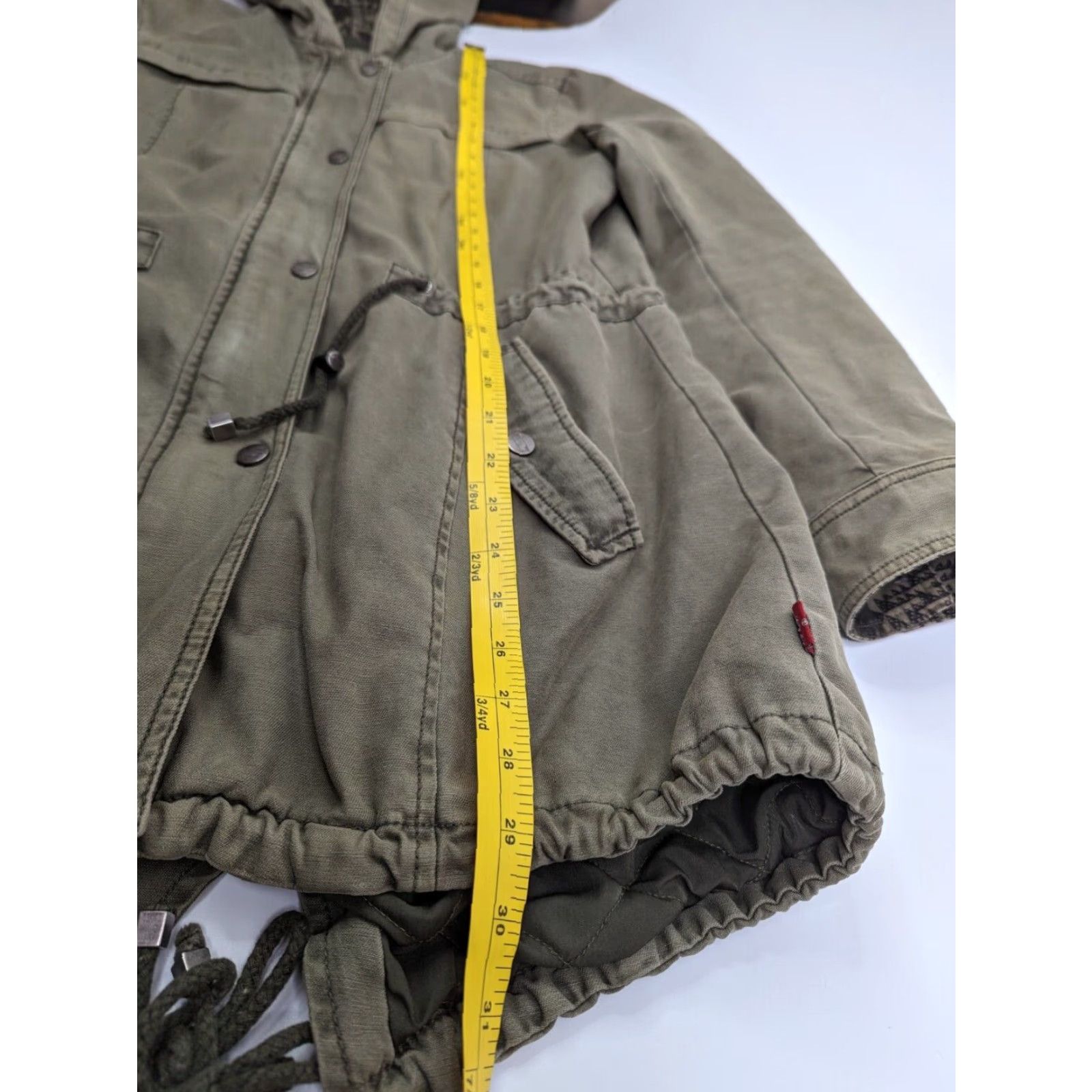 Levi's Levi's Military Quilt Lined Aztec Elbow &Trim Green Hooded Coat Jacket ECH (XXS) Women Cotton Denim Jacket11 Size XXS / US 00 / IT 34 - 7 Thumbnail