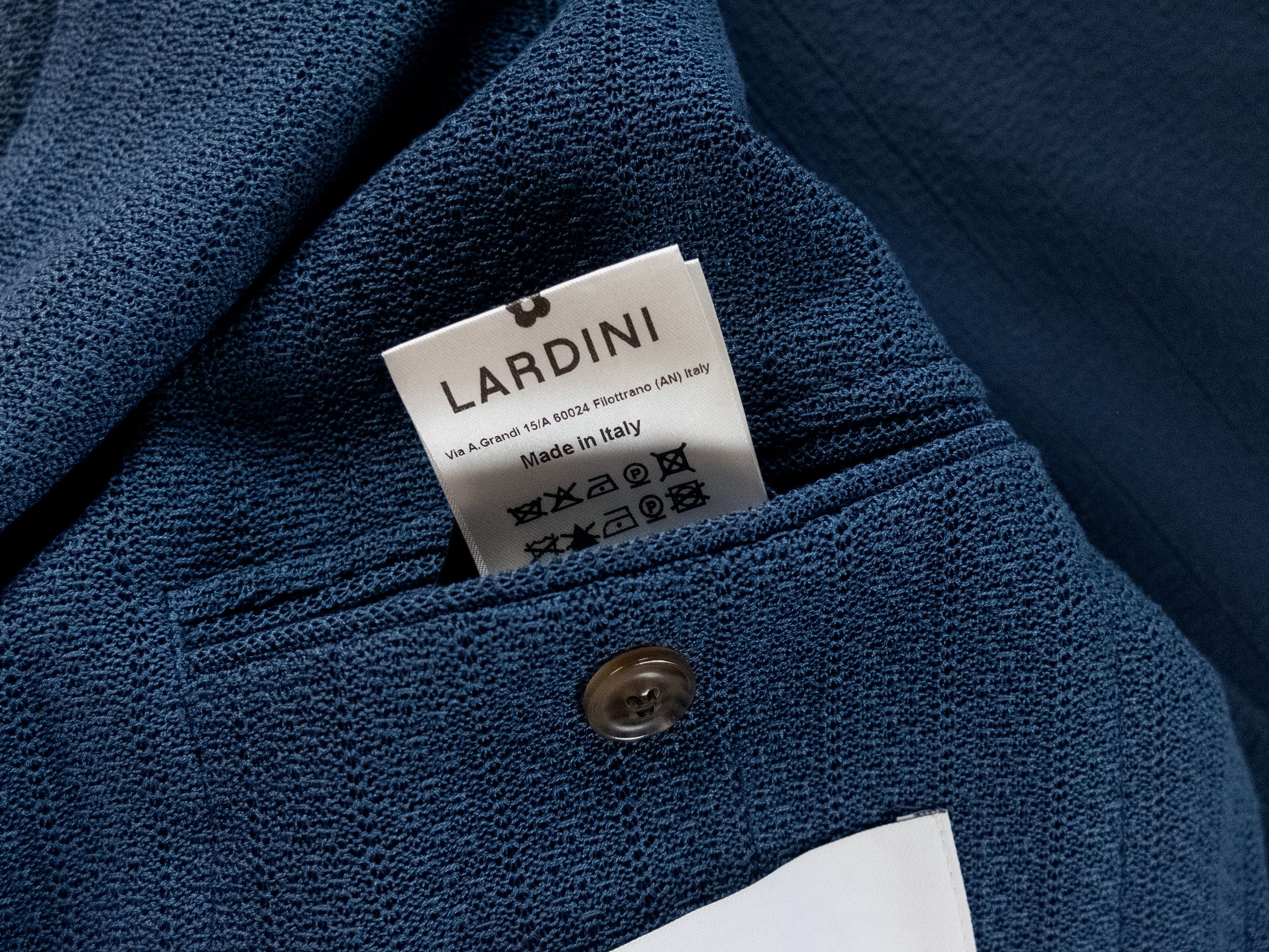 Lardini LARDINI blue knit effect cotton blazer jacket 44 54 Size 44R - 15 Thumbnail
