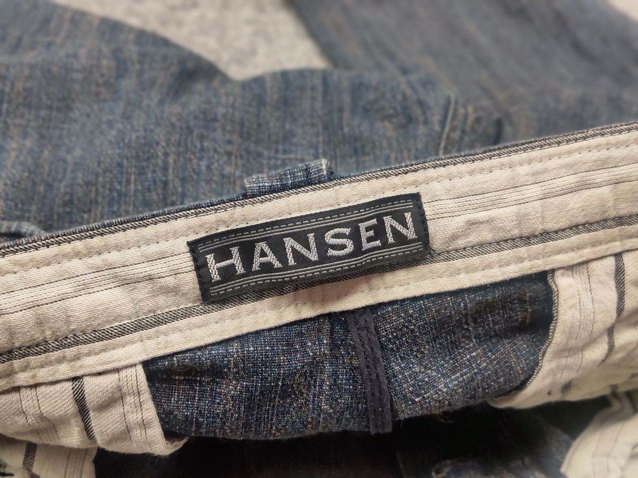 HANSEN Garments Hansen Garments Linen Blend Casual Navy Trouser Pants Size US 30 / EU 46 - 15 Thumbnail