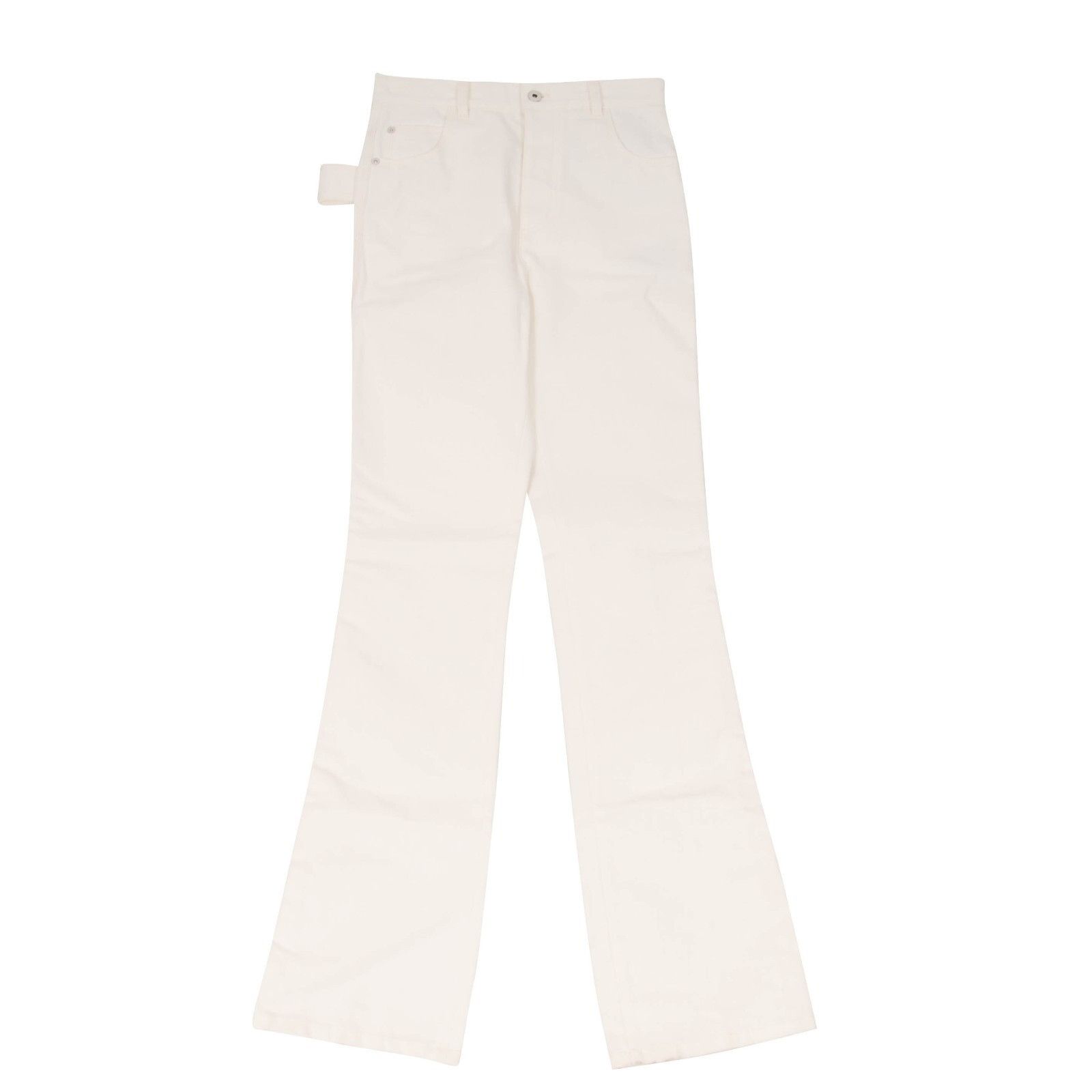 Bottega Veneta High Waist Jeans White Wide Leg Jeans Size 26" / US 2 / IT 38 - 2 Thumbnail
