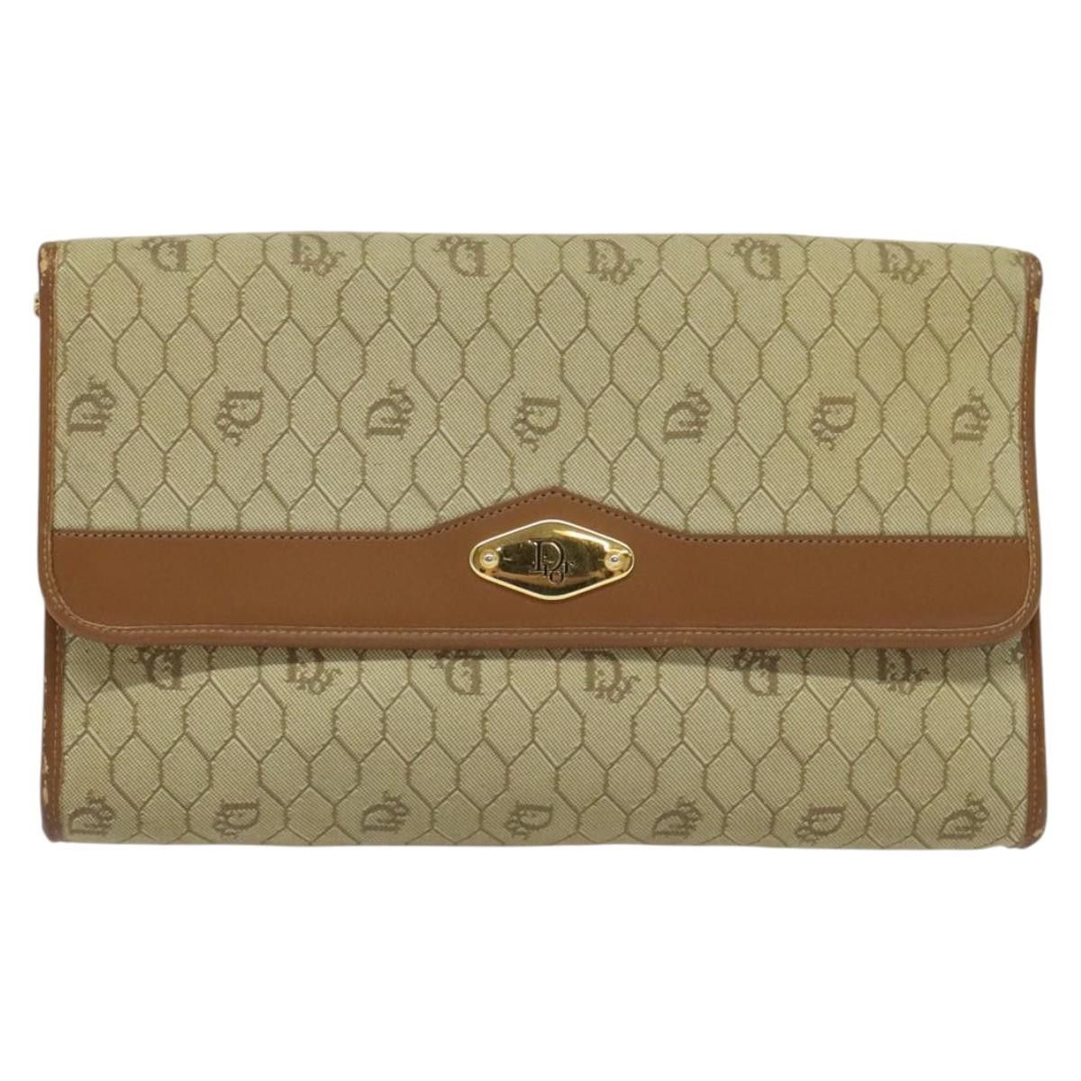 Dior DIOR Honeycomb Canvas Chain Shoulder Bag Pvc Beige Gold Size ONE SIZE - 2 Thumbnail