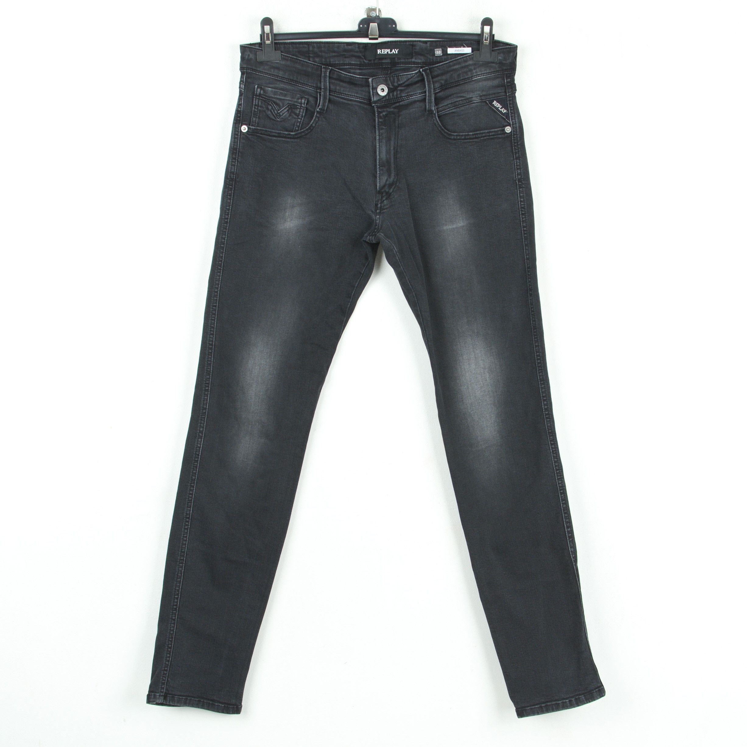 Replay Anbass W32 L32 Slim Fit Straight Jeans Denim Pants Trousers Size US 32 / EU 48 - 1 Thumbnail