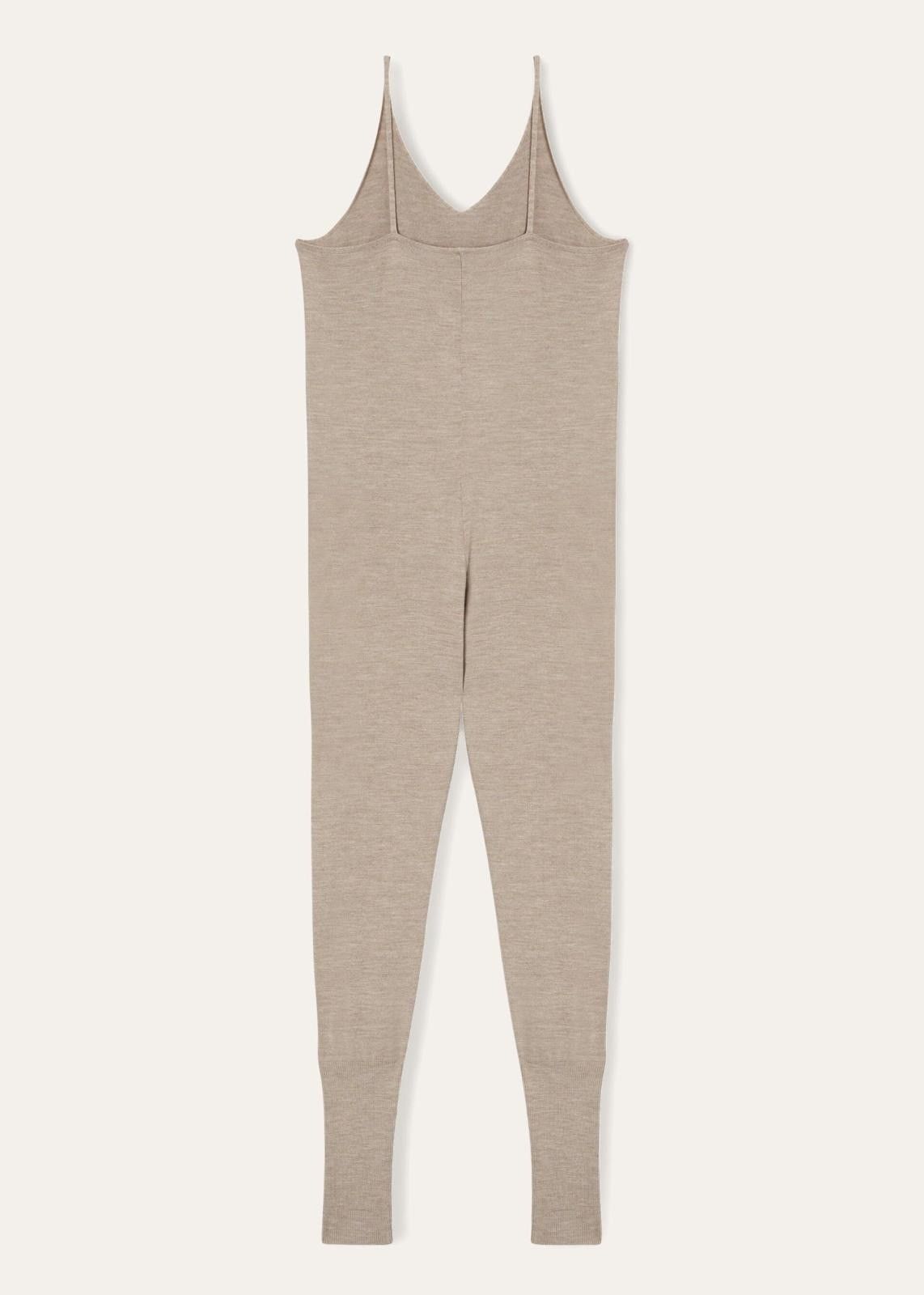 Loro Piana o1srvl11e1024 Cocooning Full Length Bodysuit in Beige Size 27" / US 4 / IT 40 - 2 Thumbnail