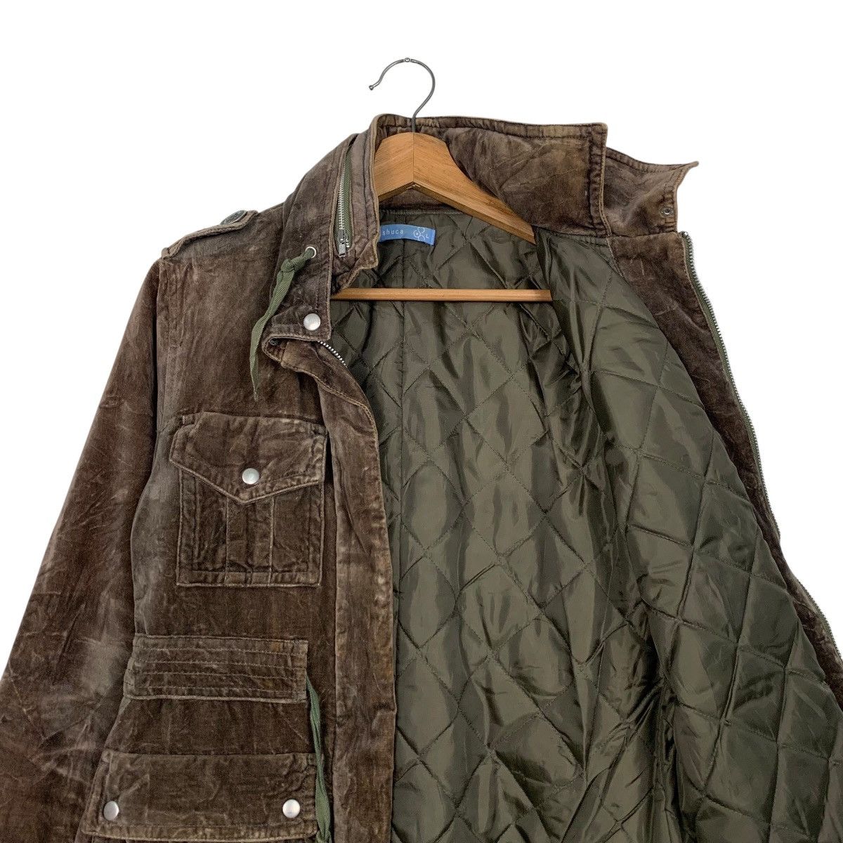 Japanese Brand SHUCA Brown Velvet Chore Jacket #2837-C128 Size L / US 10 / IT 46 - 9 Thumbnail