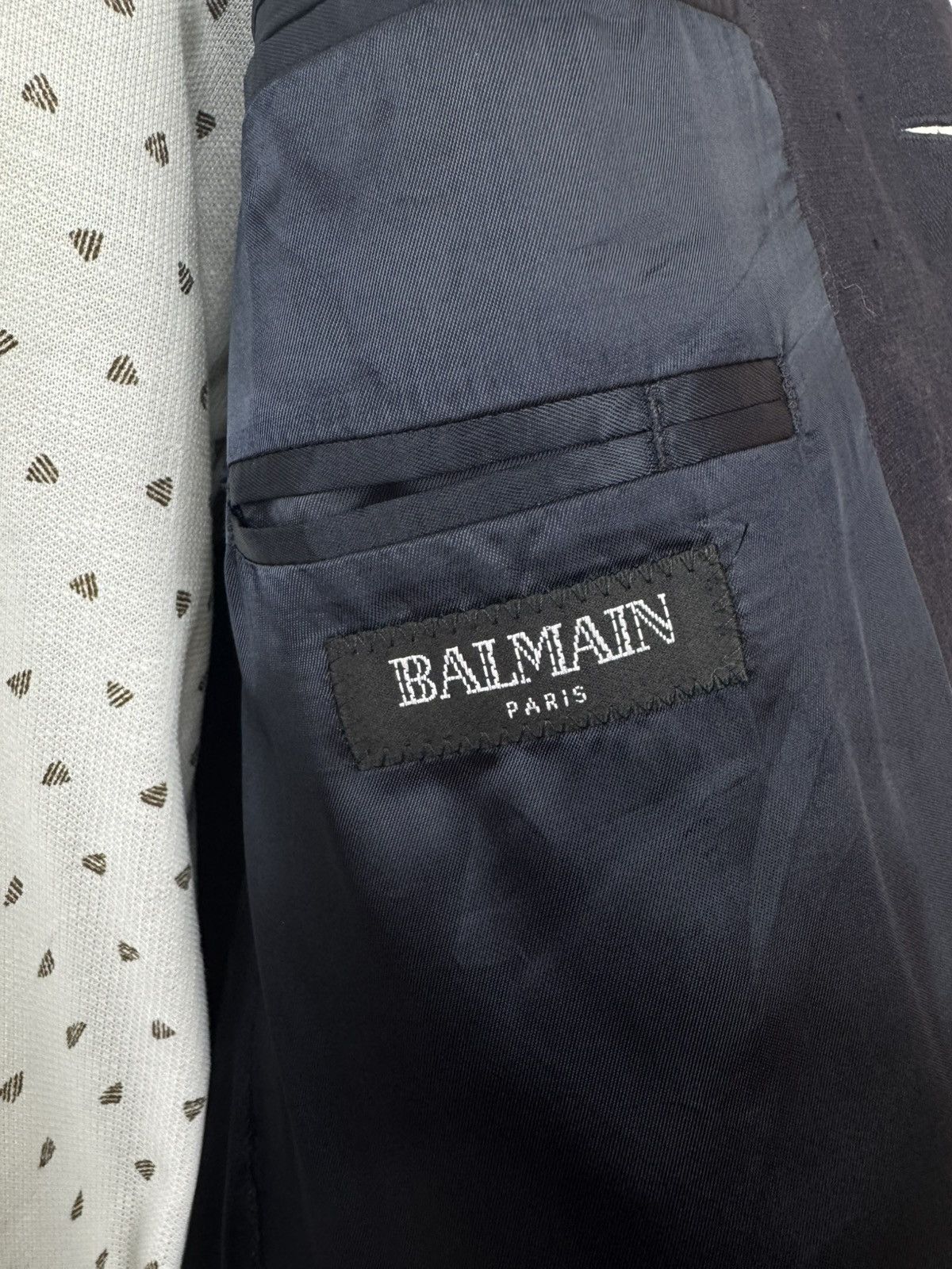 Balmain Balmain Paris Linen Blazer Vintage Sport Jacket Three Button Size 42R - 13 Thumbnail