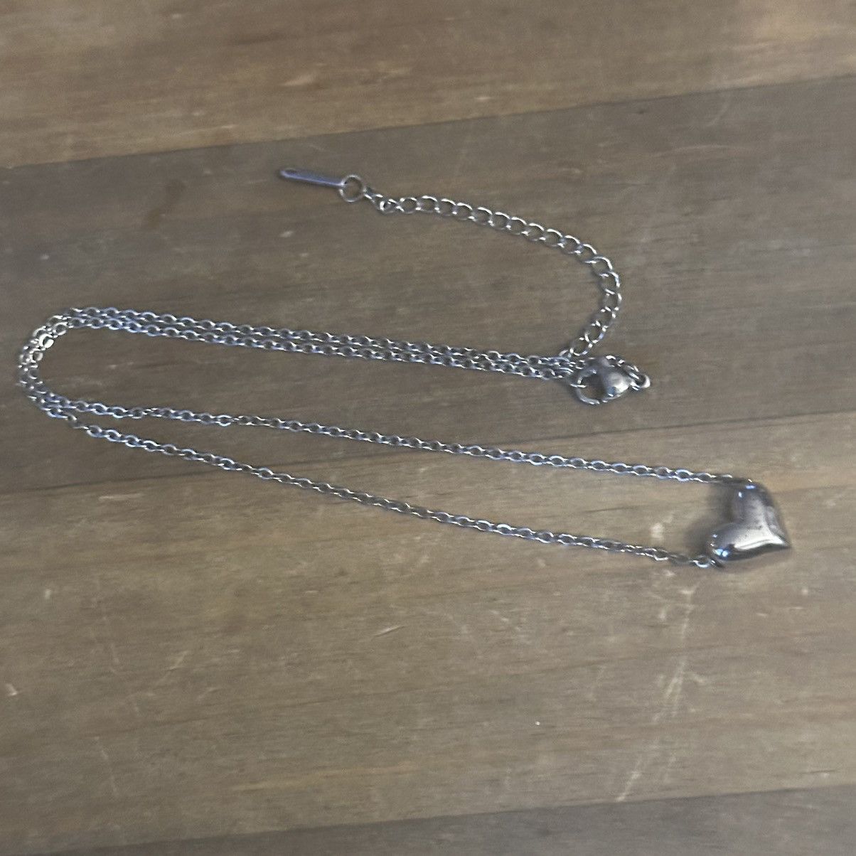 Other Stainless Steel sliding puffed heart necklace Size ONE SIZE - 3 Thumbnail