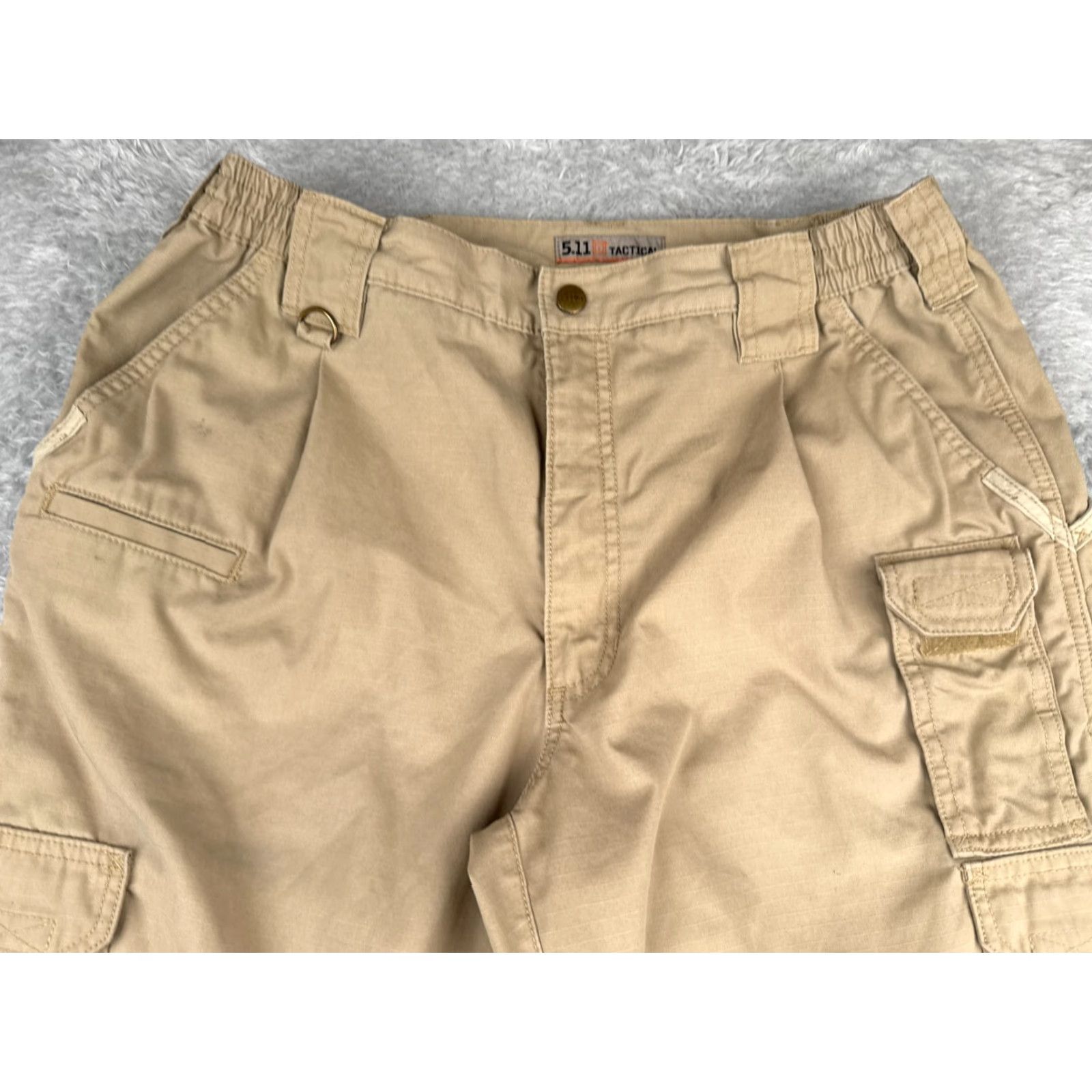 Vintage 5.11 Tactical Pants Men 36 Beige Cargo Double Knee Rip-Stop Fabric LEO EMT 36x30 Size US 36 / EU 52 - 4 Thumbnail