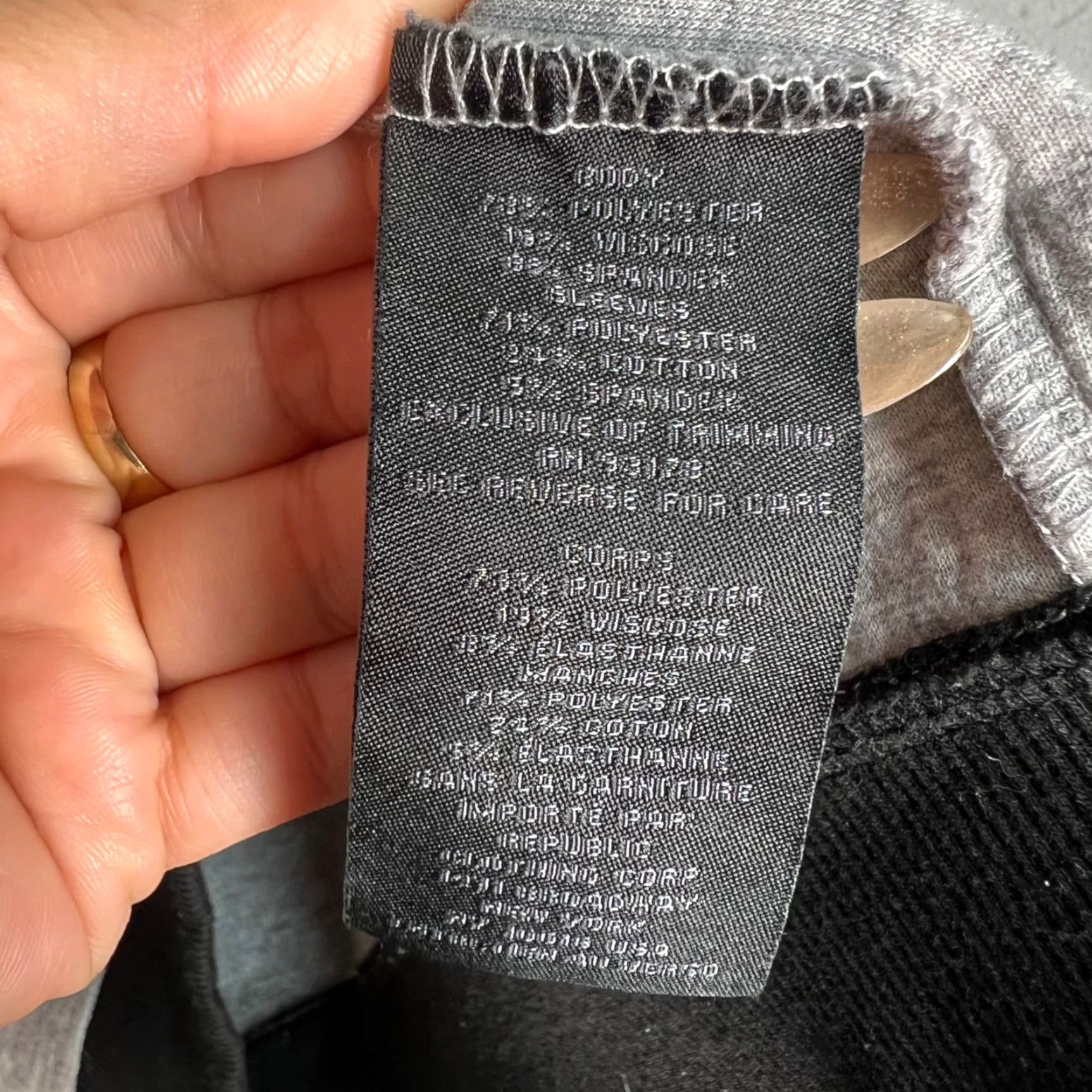 Vintage Magaschoni Mens Bomber Jacket - Gray, Black - Full Zip - Size M - Regular Fit - Knit Polyester - Pocket Zipper - Winter, Fall, Spring - Men Size US M / EU 48-50 / 2 - 4 Thumbnail