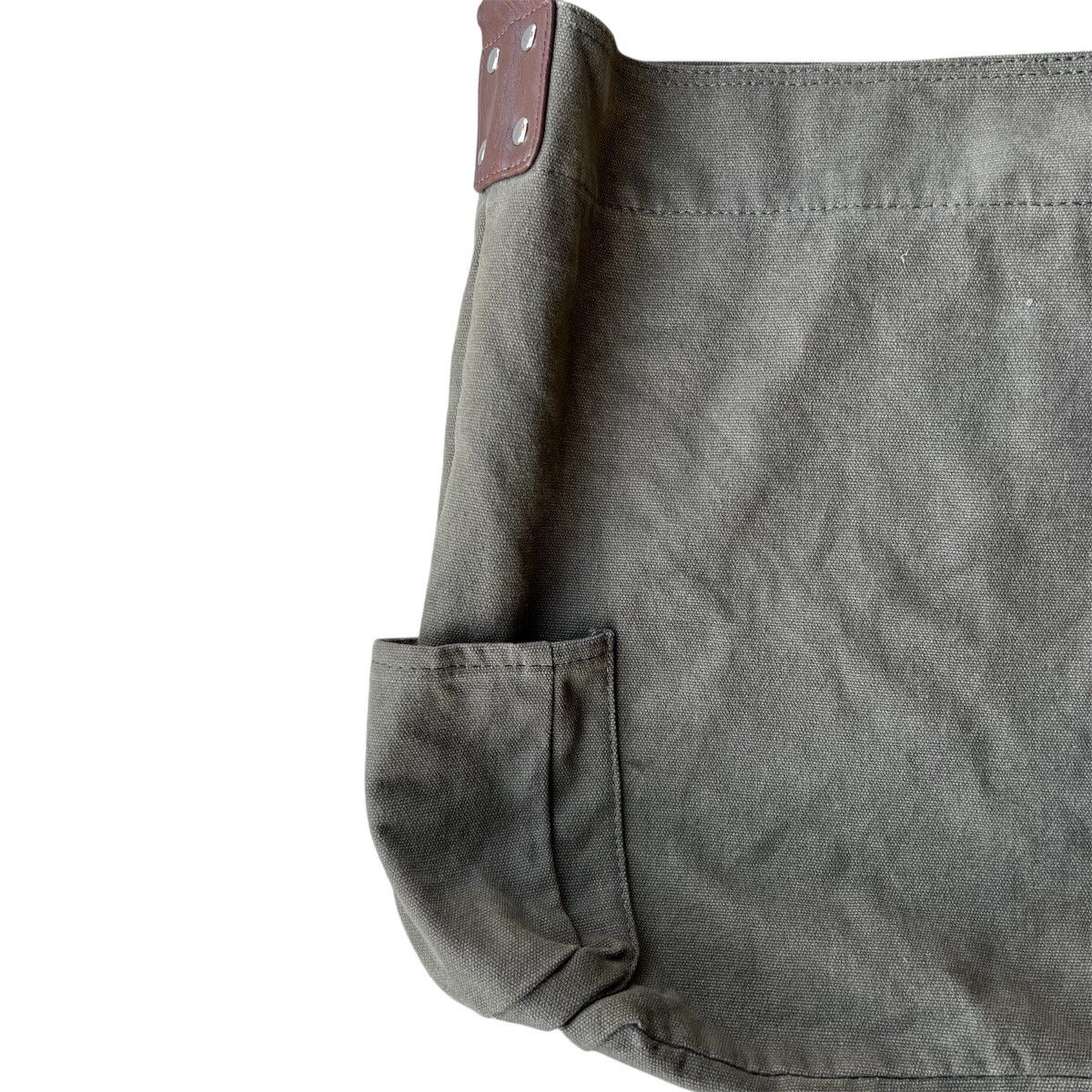 Vintage Vintage Olive Green Canvas Xtra Large Crossbody Bag Size ONE SIZE - 3 Thumbnail