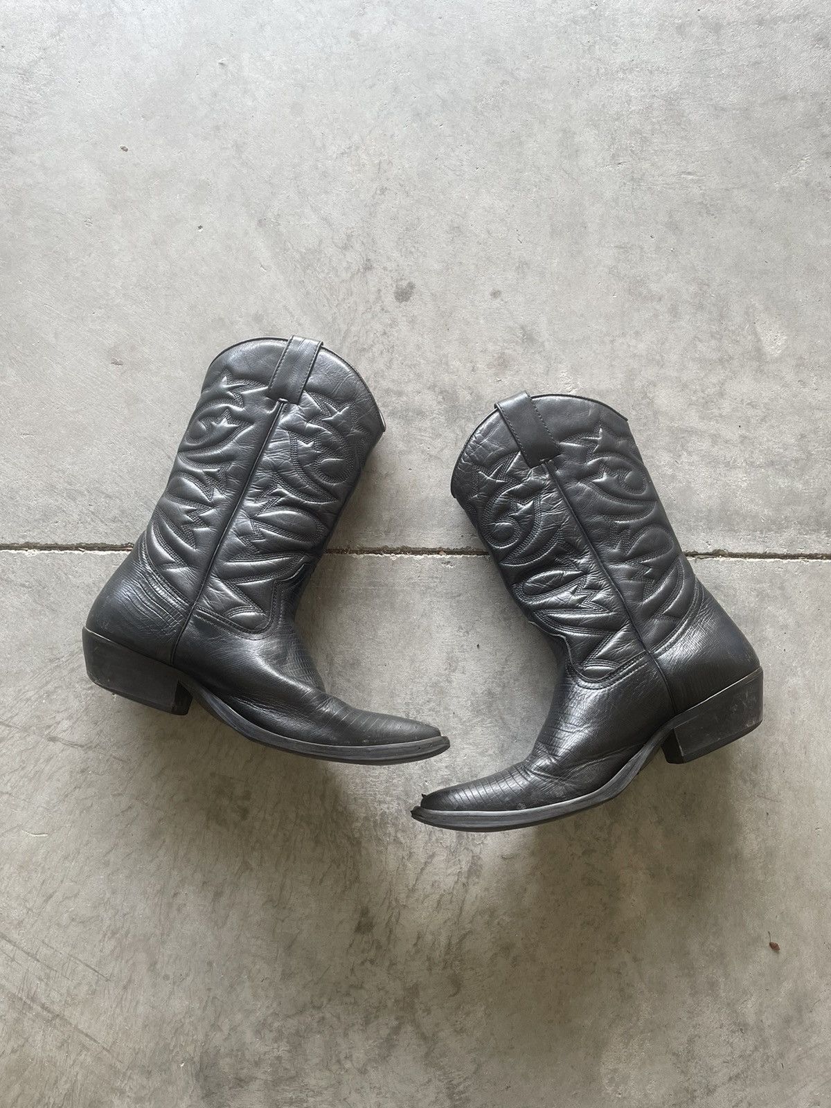 Steve Madden Steve Madden Embossed Croc Leather Cowboy Boots Size US 10 / EU 43 - 2 Thumbnail