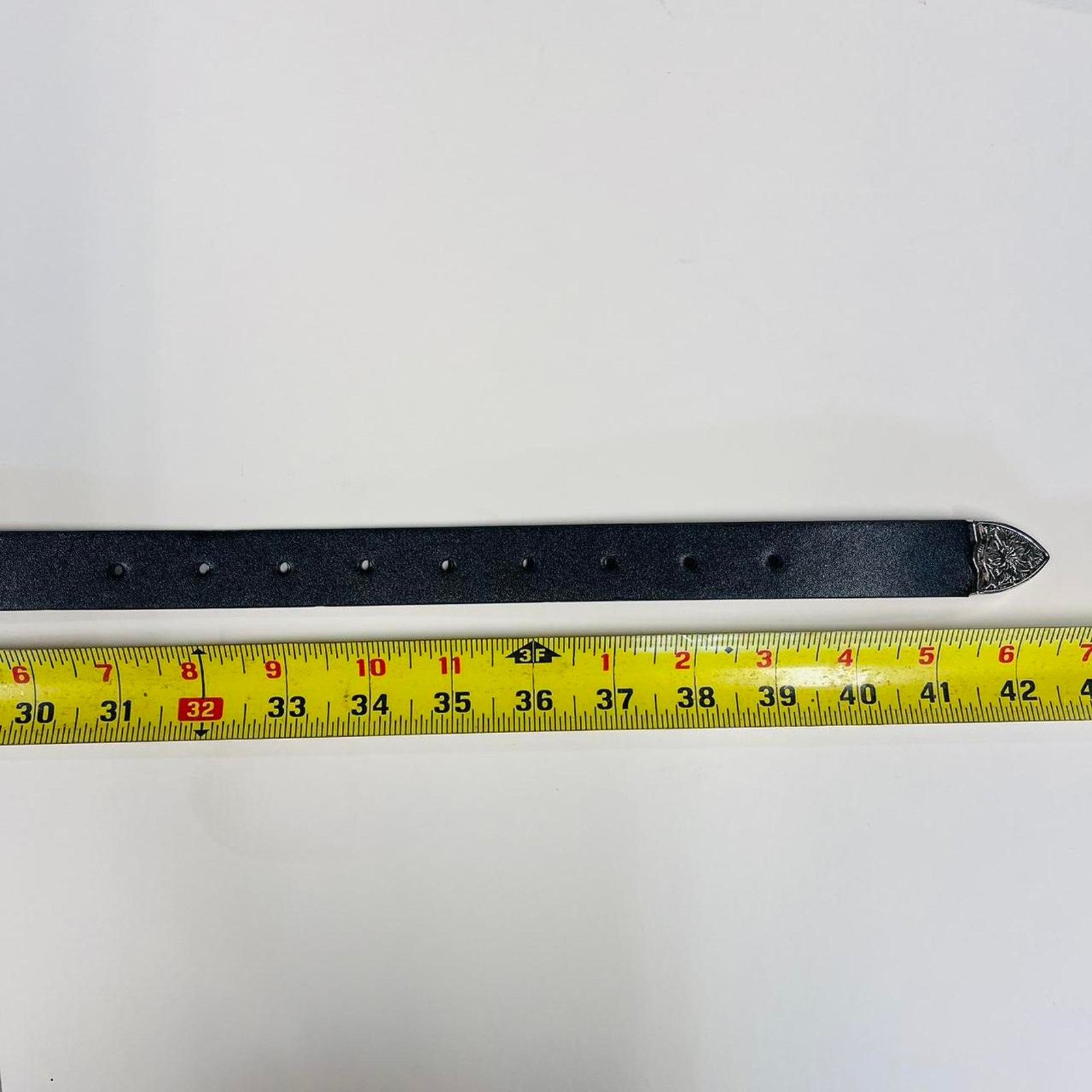 Vintage vintage black american western cowboy boho black belt Size ONE SIZE - 4 Thumbnail