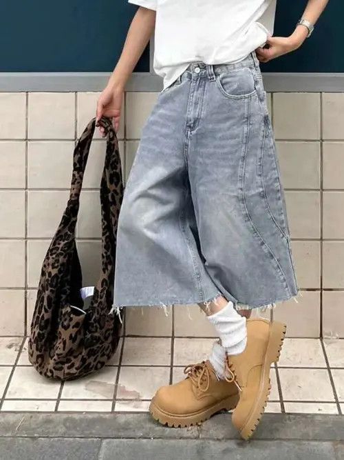 Denim jeans jorts Y2K Drip shorts