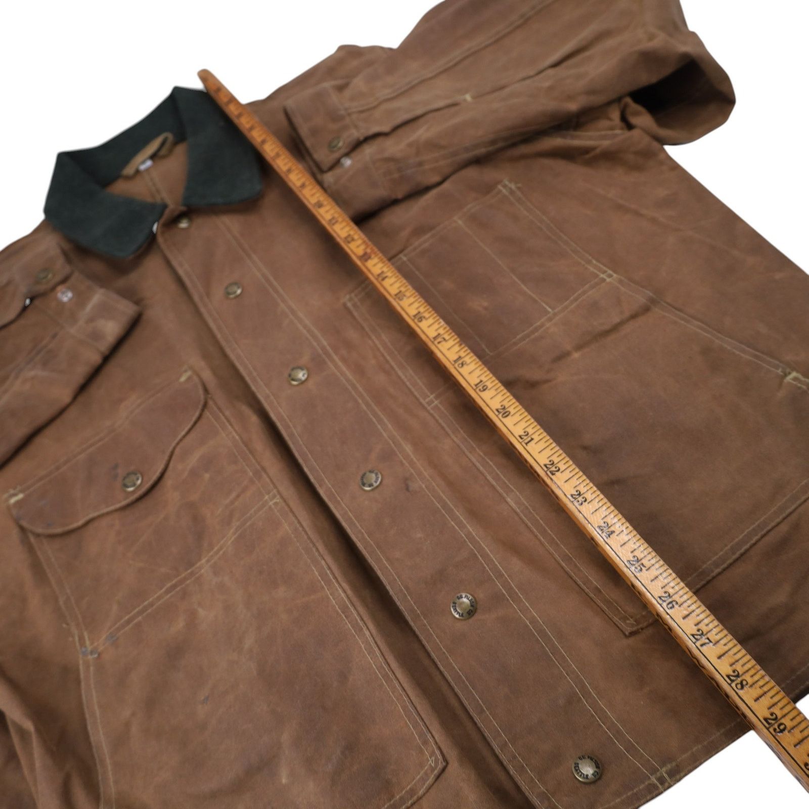 Filson × Vintage Vintage Filson 620 Tin Cloth Waxed Canvas Cruiser Jacket Size US XL / EU 56 / 4 - 11 Thumbnail
