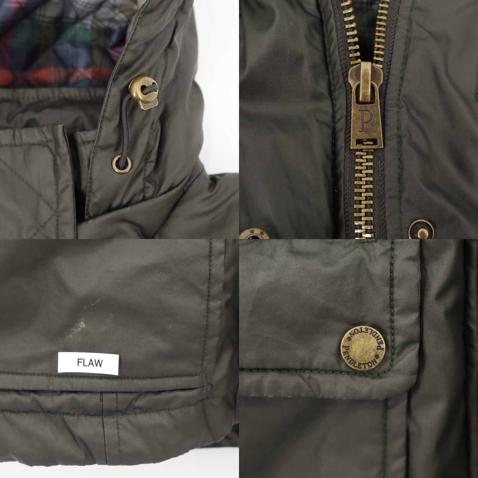 Pendleton Pendleton Women’s Waxed Cotton Hooded Jacket Dark Green XS Hooded All Seasons Rain Coat with Pockets Slim Regular Fit Long Sleeve Size XS / US 0-2 / IT 36-38 - 8 Thumbnail
