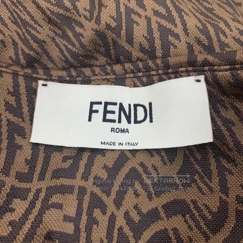 Fendi Fendi Dark brown logo letter full-print zip-up tube dress Size S / US 4 / IT 40 - 5 Thumbnail