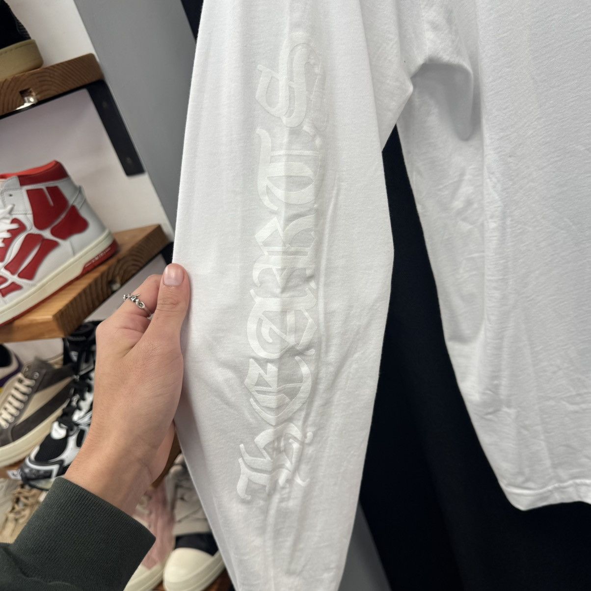 Chrome Hearts Chrome Hearts Script Neck Logo Triple White Long Sleeve Size US L / EU 52-54 / 3 - 5 Thumbnail