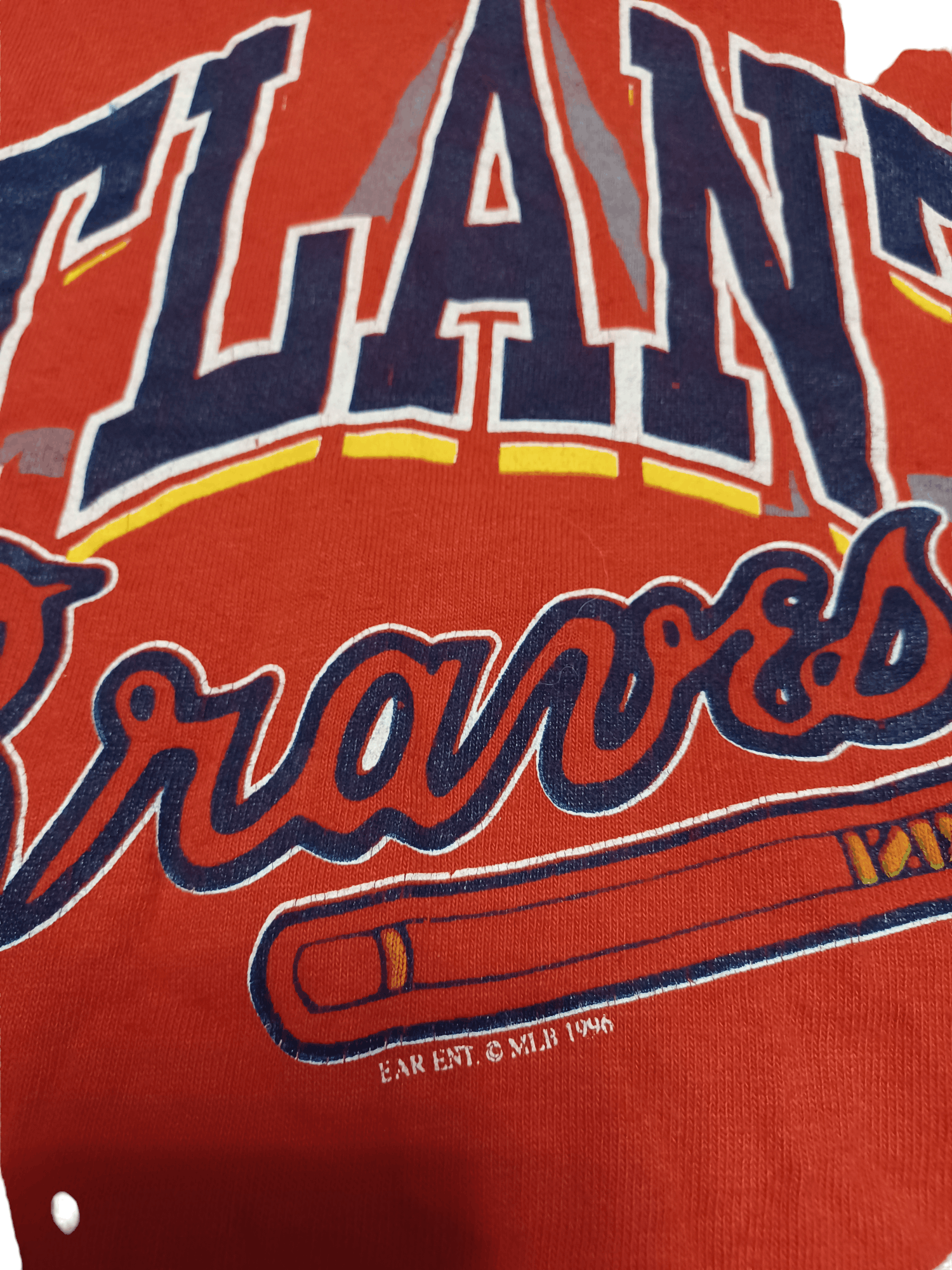 Fruit Of The Loom 1996 VINTAGE FRUIT OF THE LOOM ATLANTA BRAVERS MLB LONGSL Size US XL / EU 56 / 4 - 4 Thumbnail