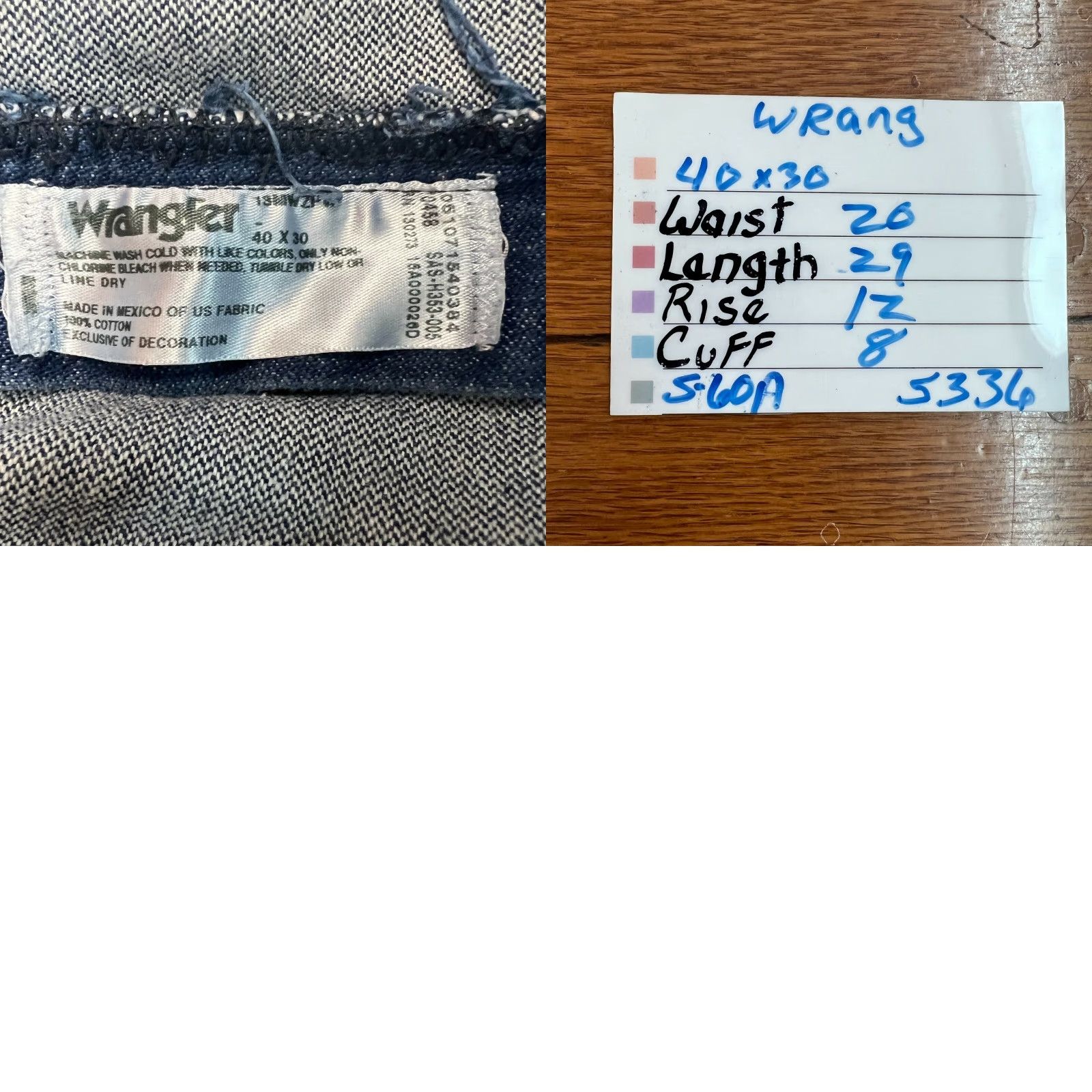 Wrangler Wrangler Mens Straight Jeans Blue Denim Size 40X30 Regular Rise Mid 29 Inseam 100% Cotton 5-Pocket Belt Loops N/A Size US 40 / EU 56 - 8 Thumbnail