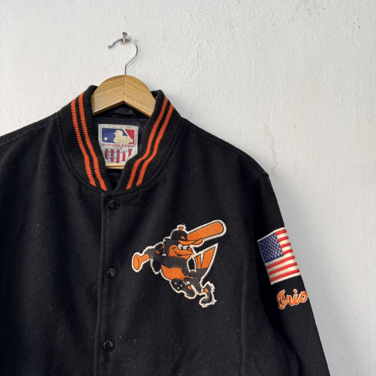 MLB Vintage 90s Baltimore Orioles MLB Wool Varsity Jacket Size US L / EU 52-54 / 3 - 2 Thumbnail