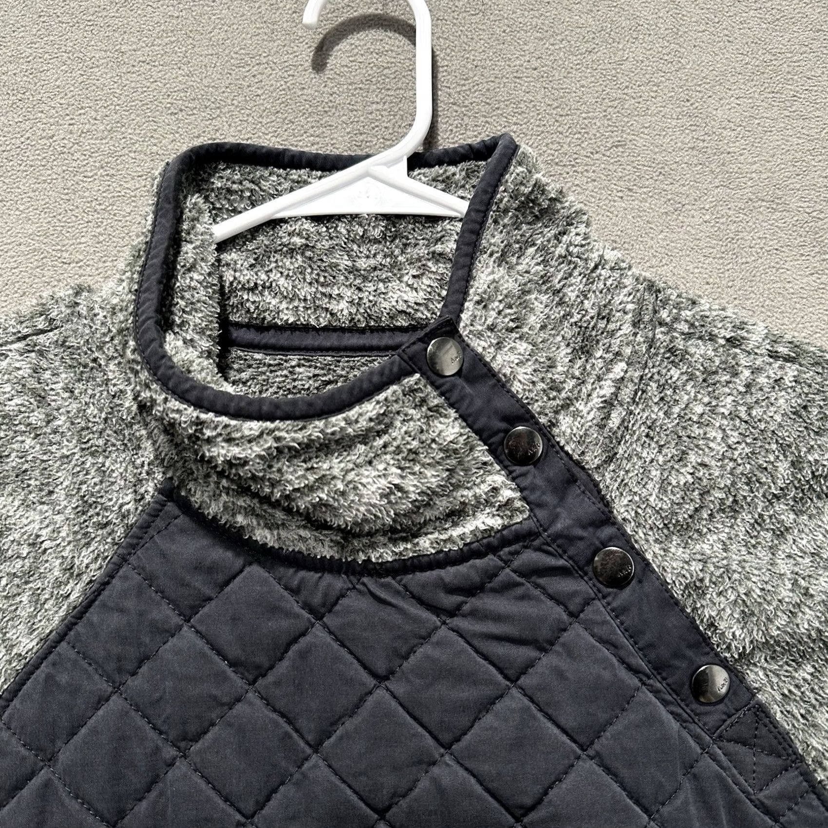 Abercrombie & Fitch Abercrombie & Fitch Quilted Asymmetric Snap Button Fleece Pullover Womens Medium Size M / US 6-8 / IT 42-44 - 3 Thumbnail