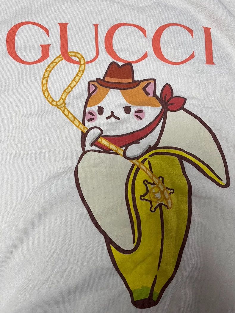Gucci GucciFW22 Gucci Love Parade Series Letter Logo Cat Print Ro Size US XL / EU 56 / 4 - 3 Thumbnail