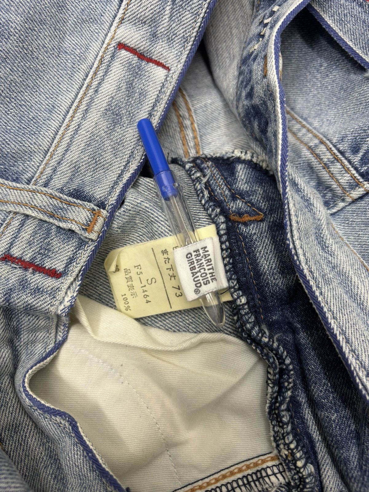 Marithe + Francois Girbaud × Undercover MARITHE FRANCOIS GIRBAUD HALF SELVEDGE LE JEAN DE DISTRESSED Size US 30 / EU 46 - 12 Thumbnail