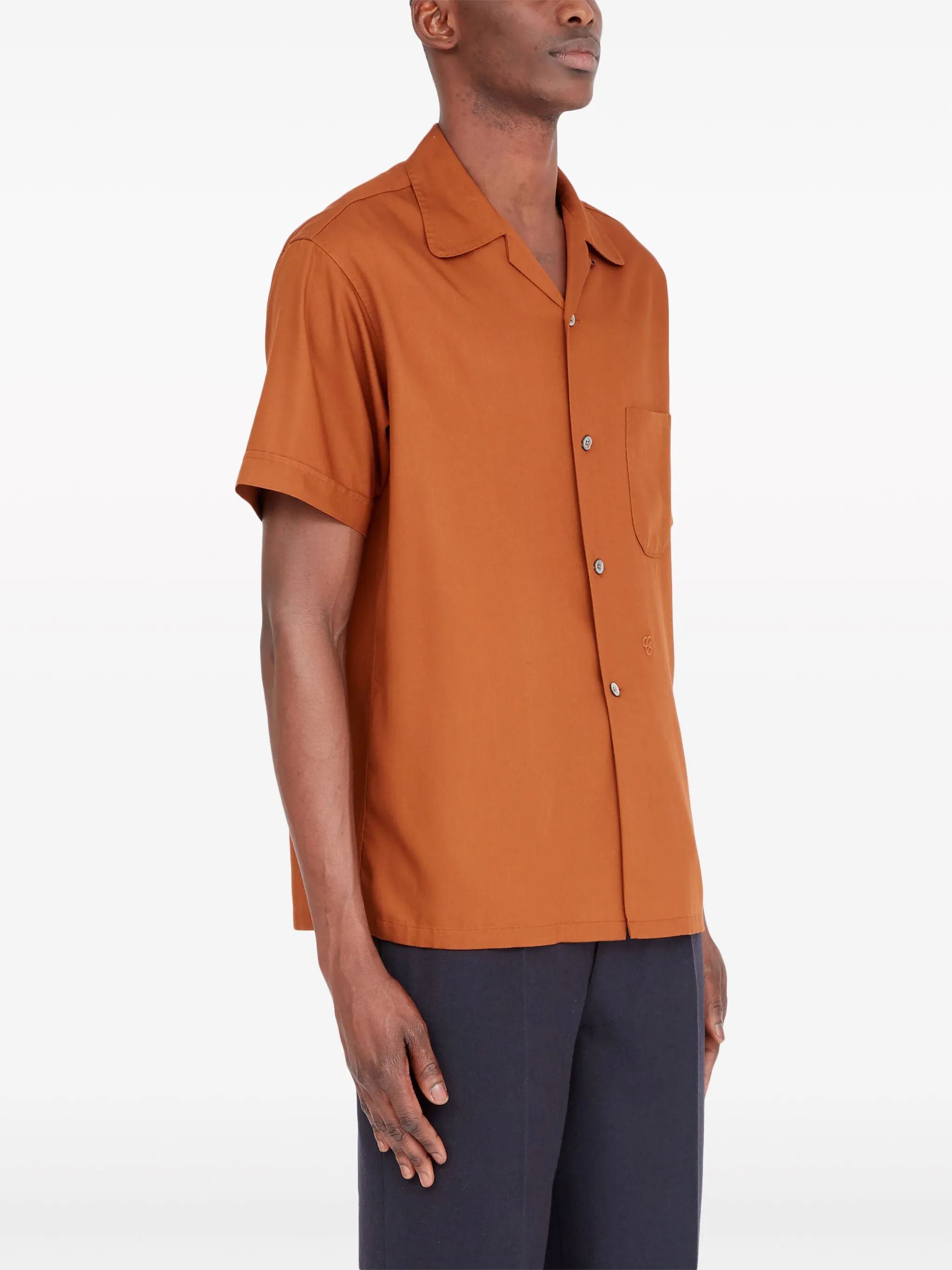 Maison Margiela o1loc1c1125 C Short-sleeved Shirt in Brown Size US M / EU 48-50 / 2 - 3 Thumbnail