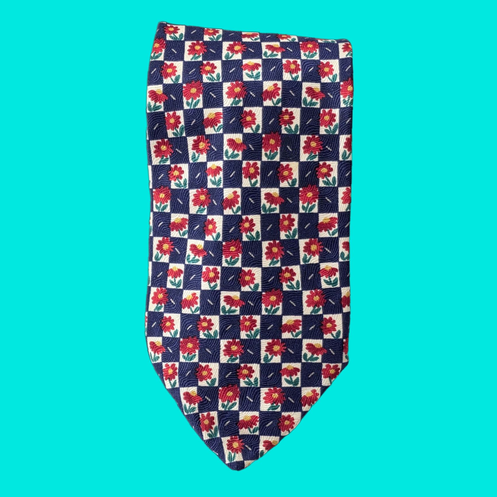 Robert Talbott Robert Talbott Studio Tie Adult 58.25" X 4" Blue Silk Floral Spring Designer Preppy USA Mens Size ONE SIZE - 1 Thumbnail
