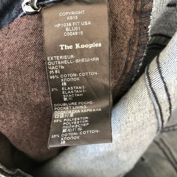 The Kooples The Kooples Skull Hardware Two Tone Slim Straight Jeans Size US 30 / EU 46 - 11 Thumbnail