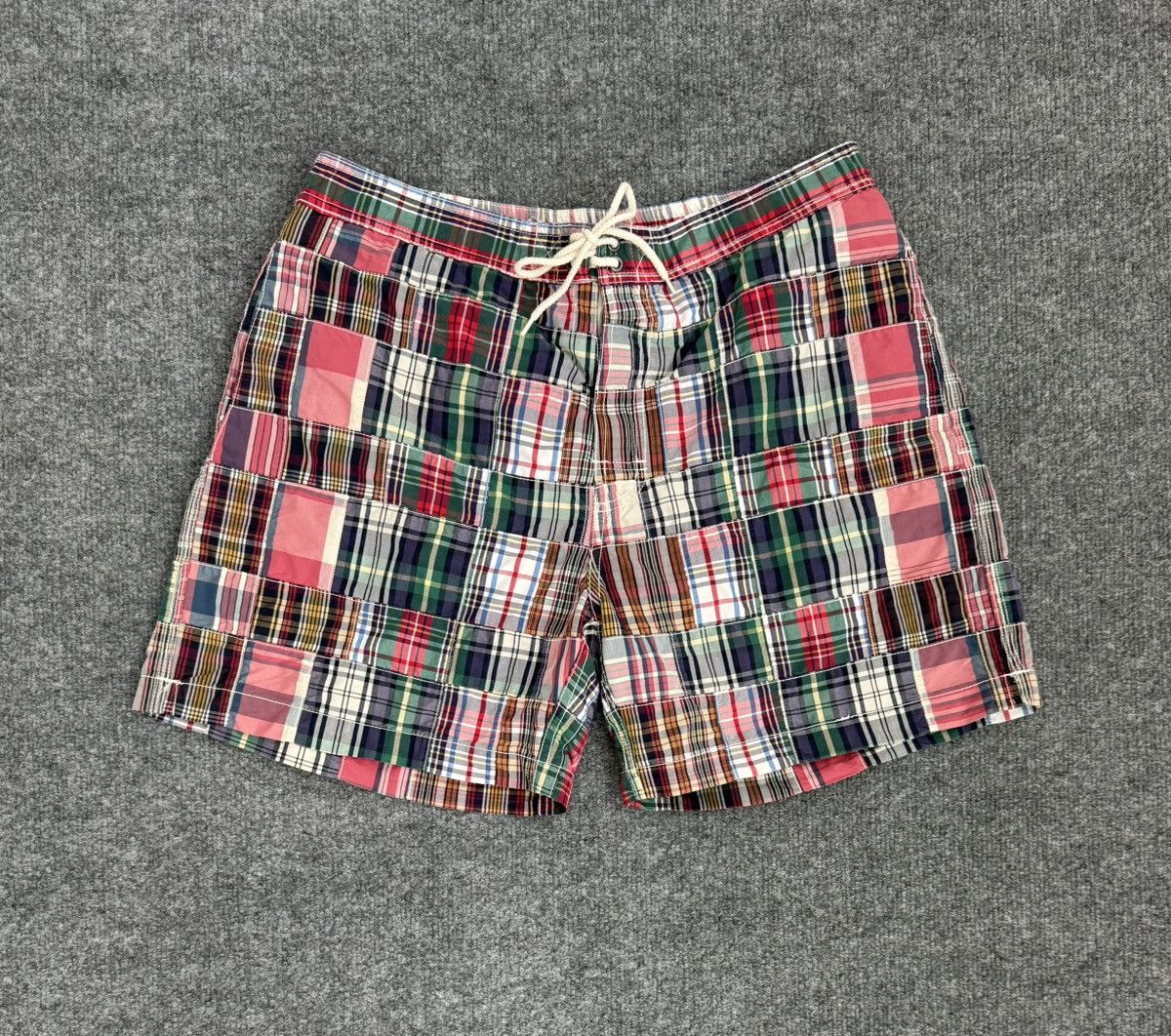Polo Ralph Lauren Vintage Polo Ralph Lauren Patchwork Swim Trunks L Size US 35 - 1 Thumbnail