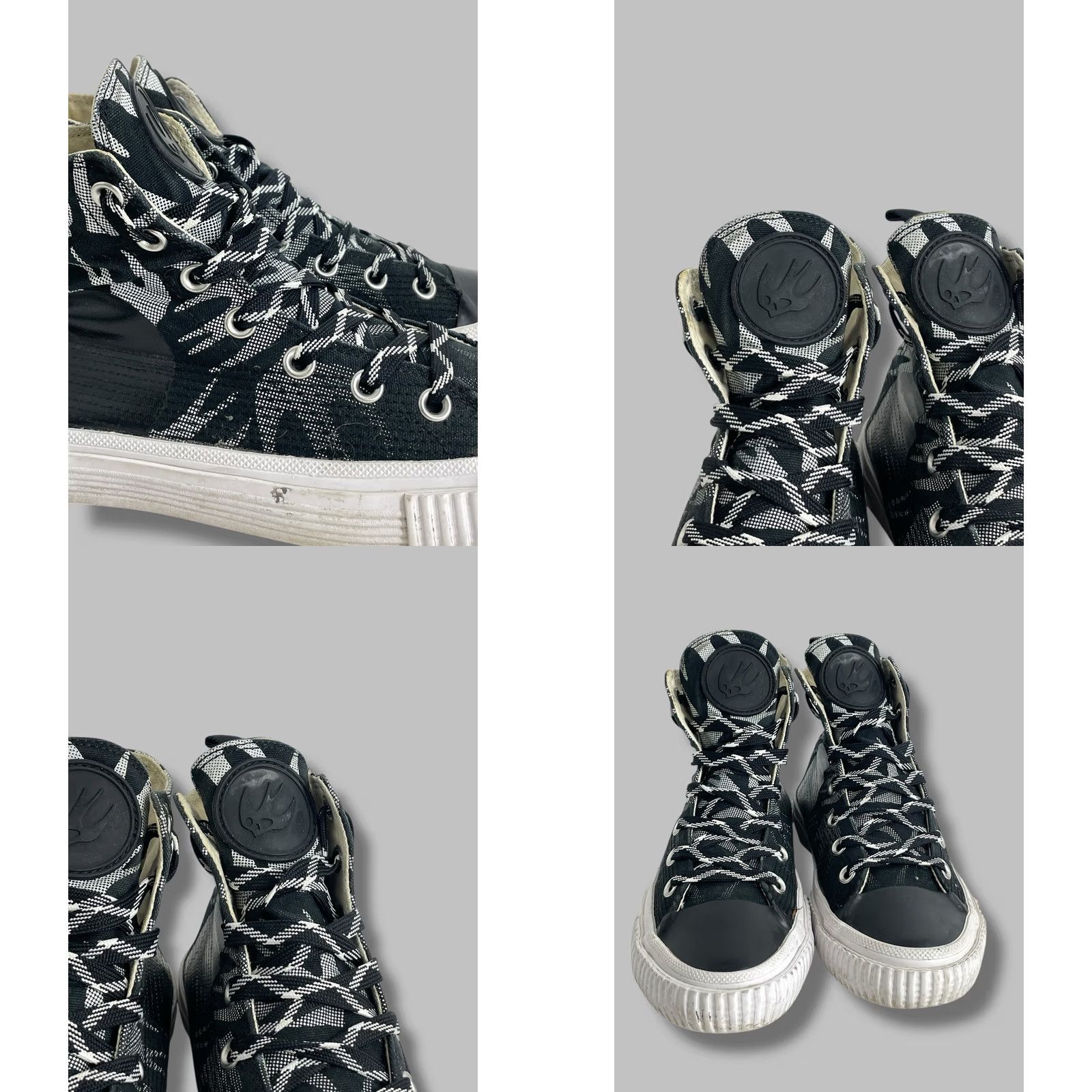 Alexander McQueen Alexander McQueen Mcq Swallow High-top Sneakers Shirt Men White EU37 US6.5 UK4 Logo Cotton Upper Sneaker Casual Vintage: No Mens Size US 5 / EU 37 - 8 Thumbnail