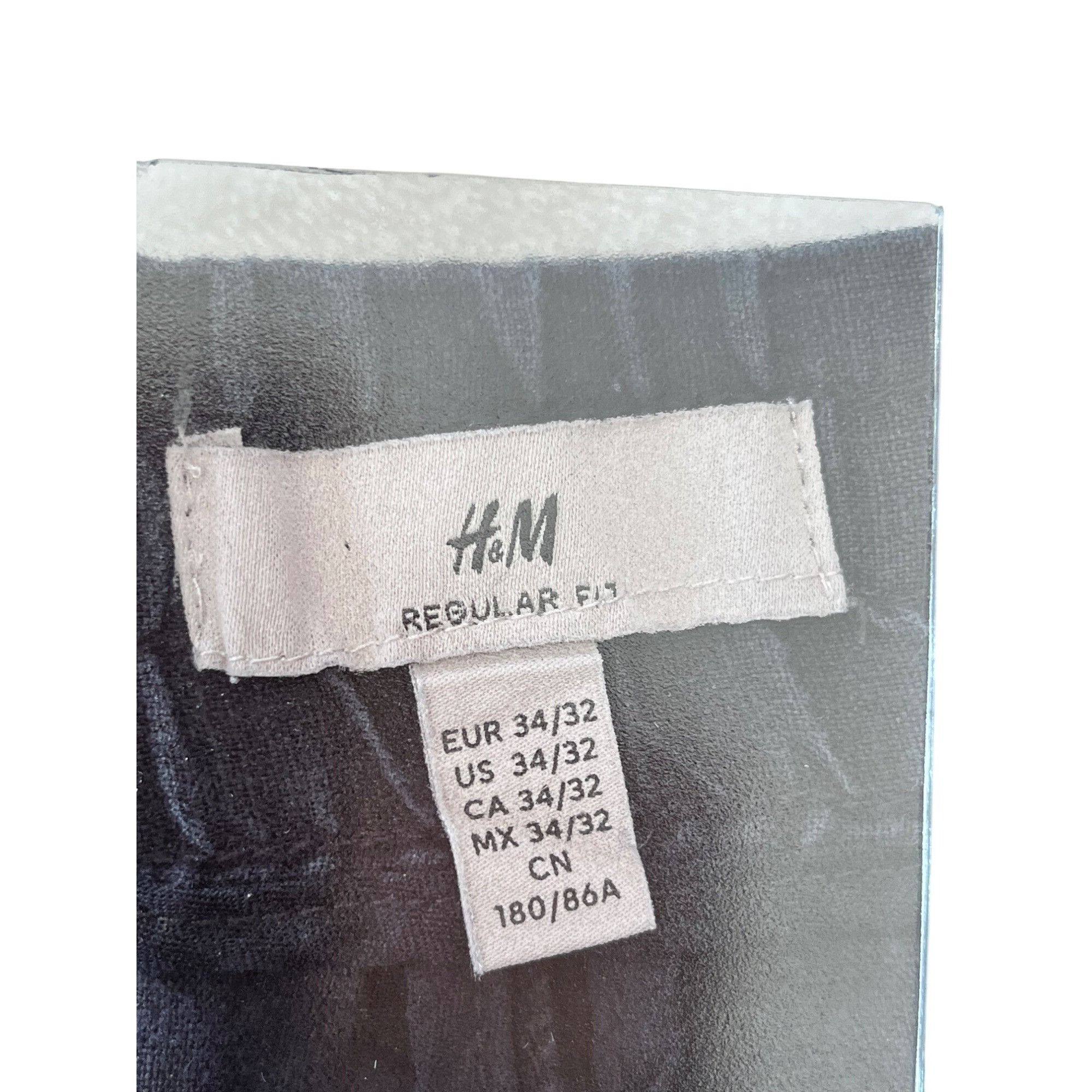 H&M H&M Regular Fit Mens Cropped Pants 34/32 Linen & Polyester B Size US 34 / EU 50 - 3 Thumbnail