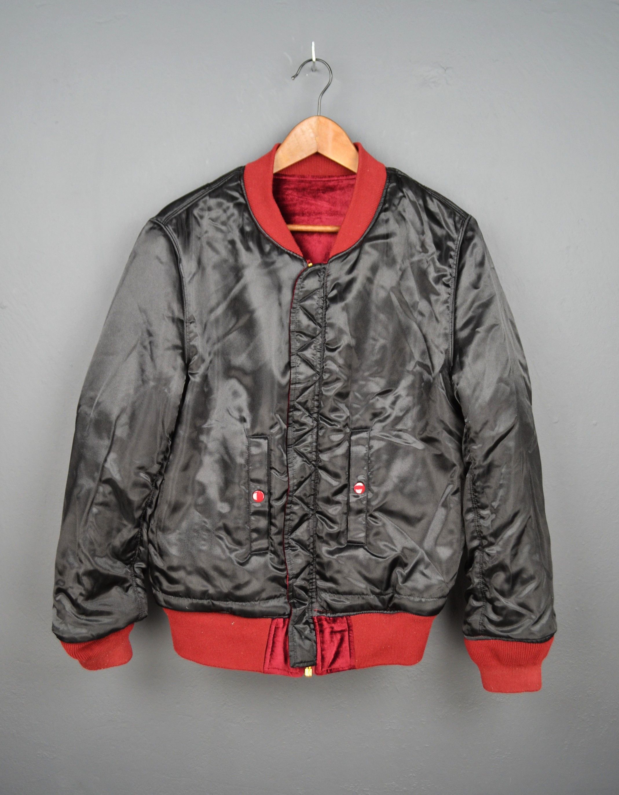 Alpha Industries Alpha Industries L Velvet Red Burgundy MA-1 Bomber Size US L / EU 52-54 / 3 - 3 Thumbnail
