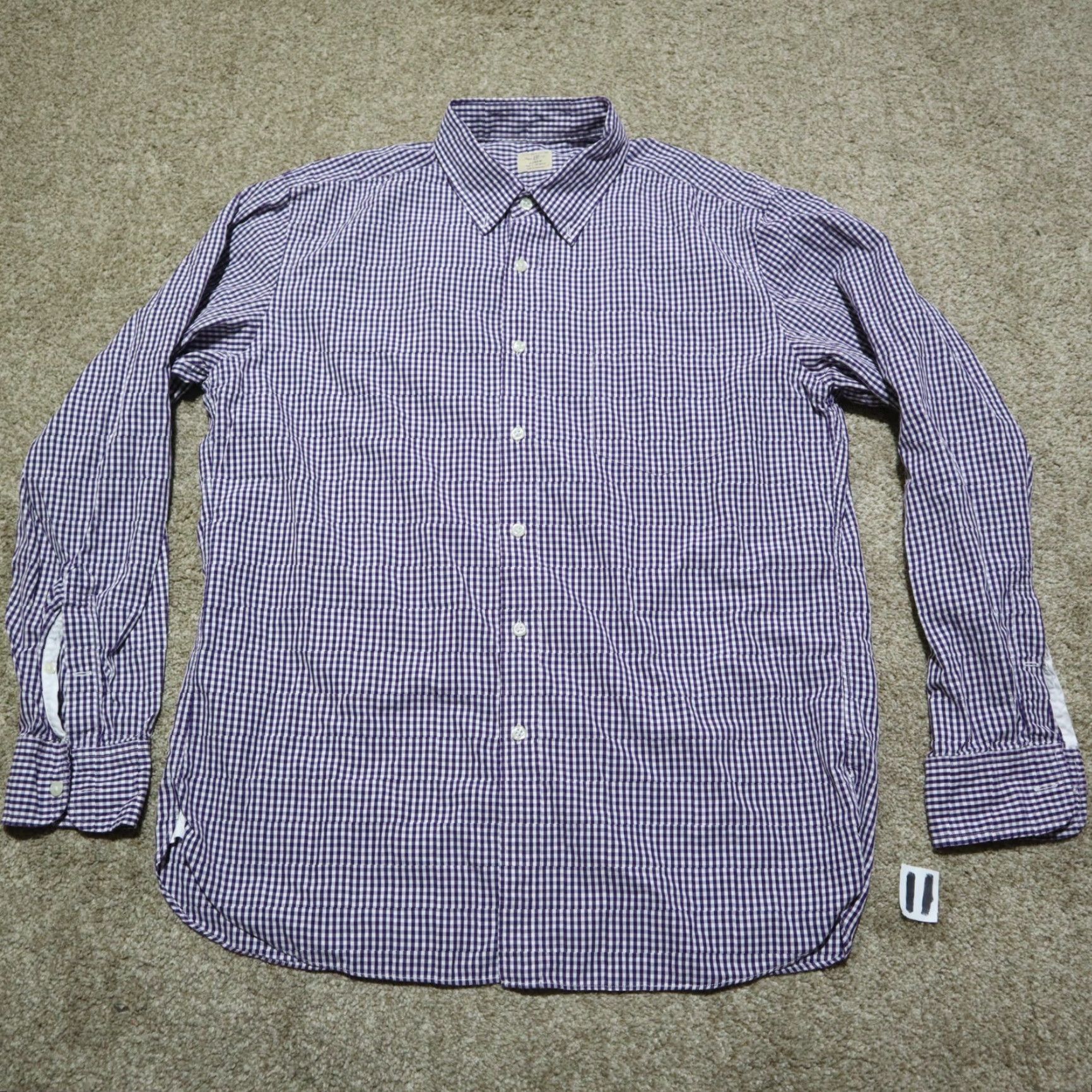 J.Crew VINTAGE J.CREW Checkered Shirt Adult Large Purple Slim Fit Button-Up Mens Size US L / EU 52-54 / 3 - 2 Thumbnail