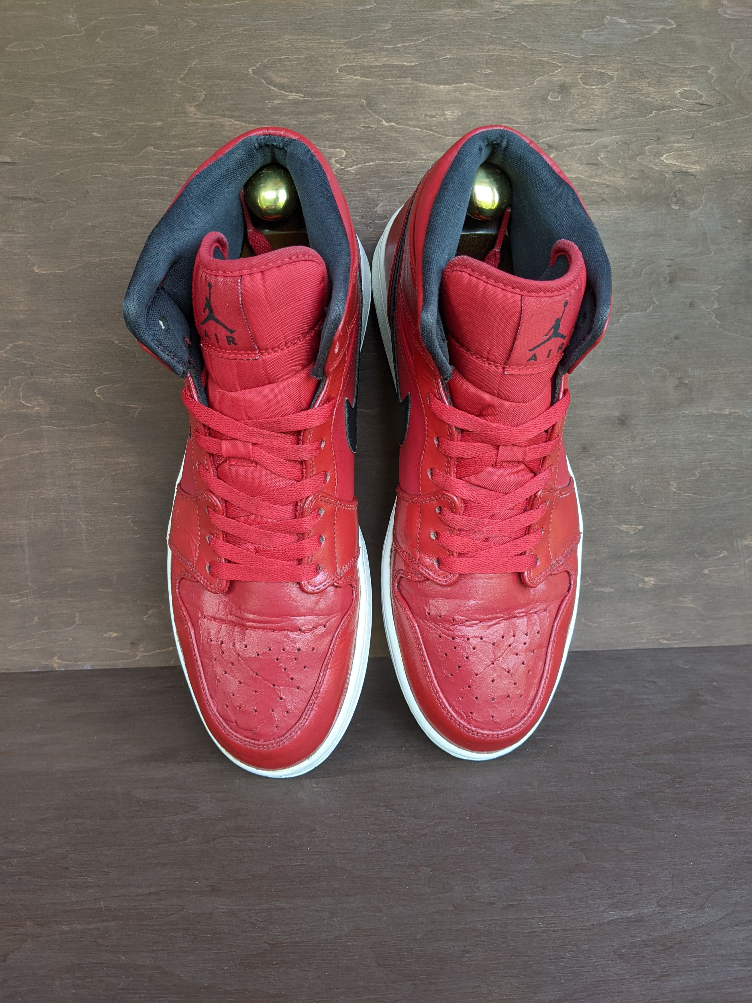 Jordan Brand Nike Air Jordan 1 Mid Gym Red Black Patent US 11 Size US 11 / EU 44 - 13 Thumbnail