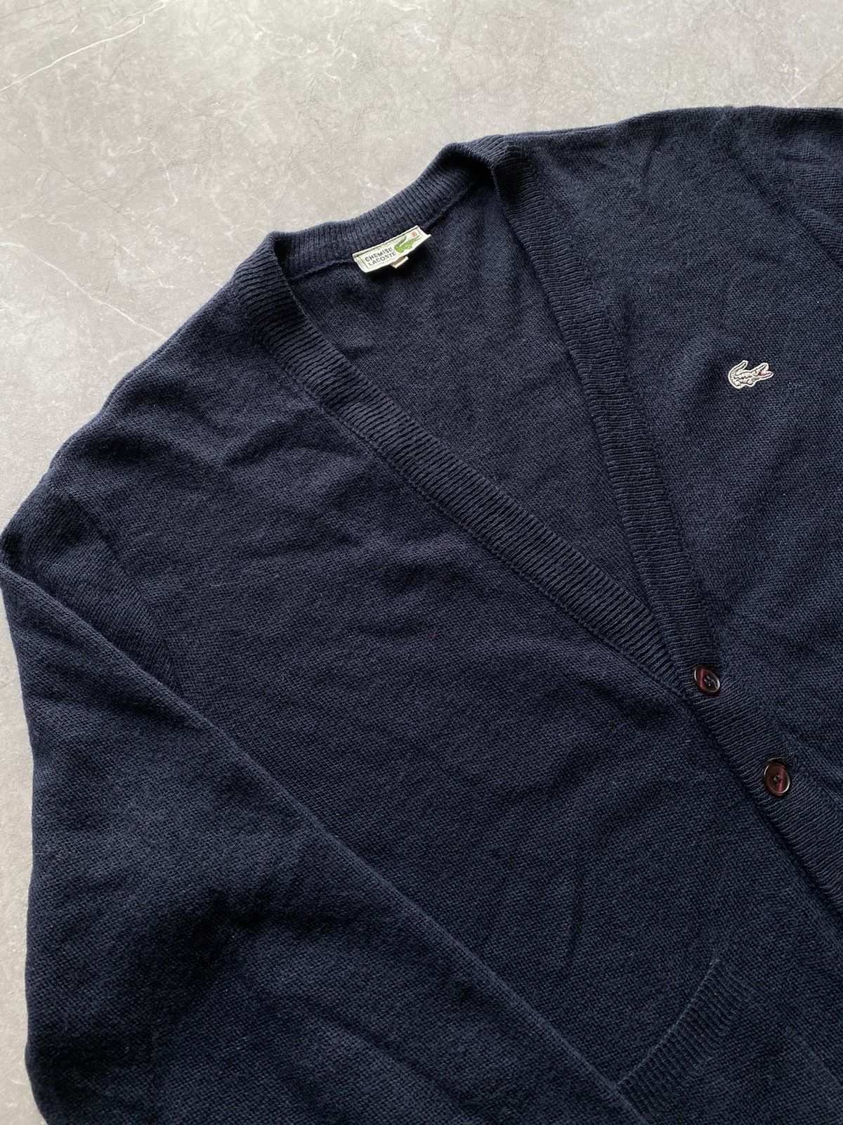 Lacoste Vintage Y2K Lacoste Cardigan Wool Sweater Made in France Size US L / EU 52-54 / 3 - 3 Thumbnail