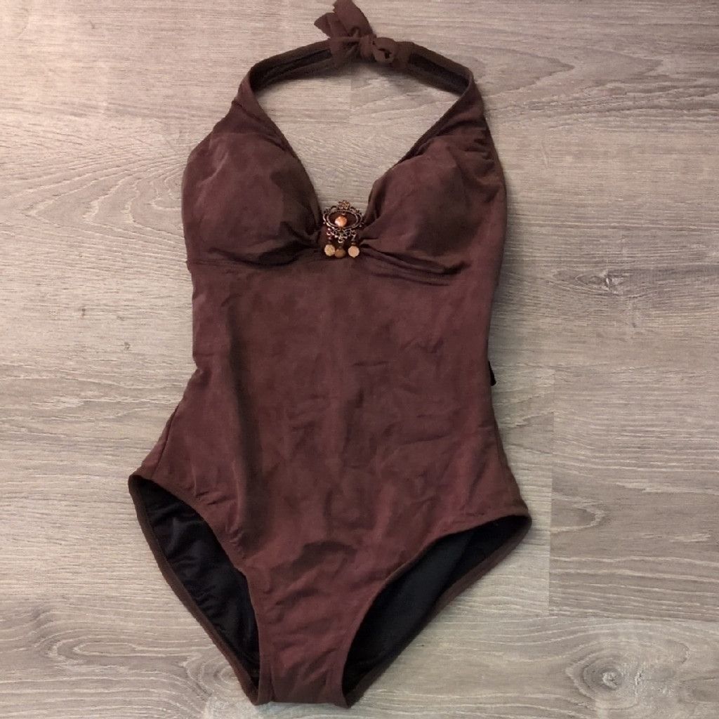 Other Magicsuit One Piece Halter Brown Swimsuit Size 8 Size ONE SIZE - 1 Thumbnail