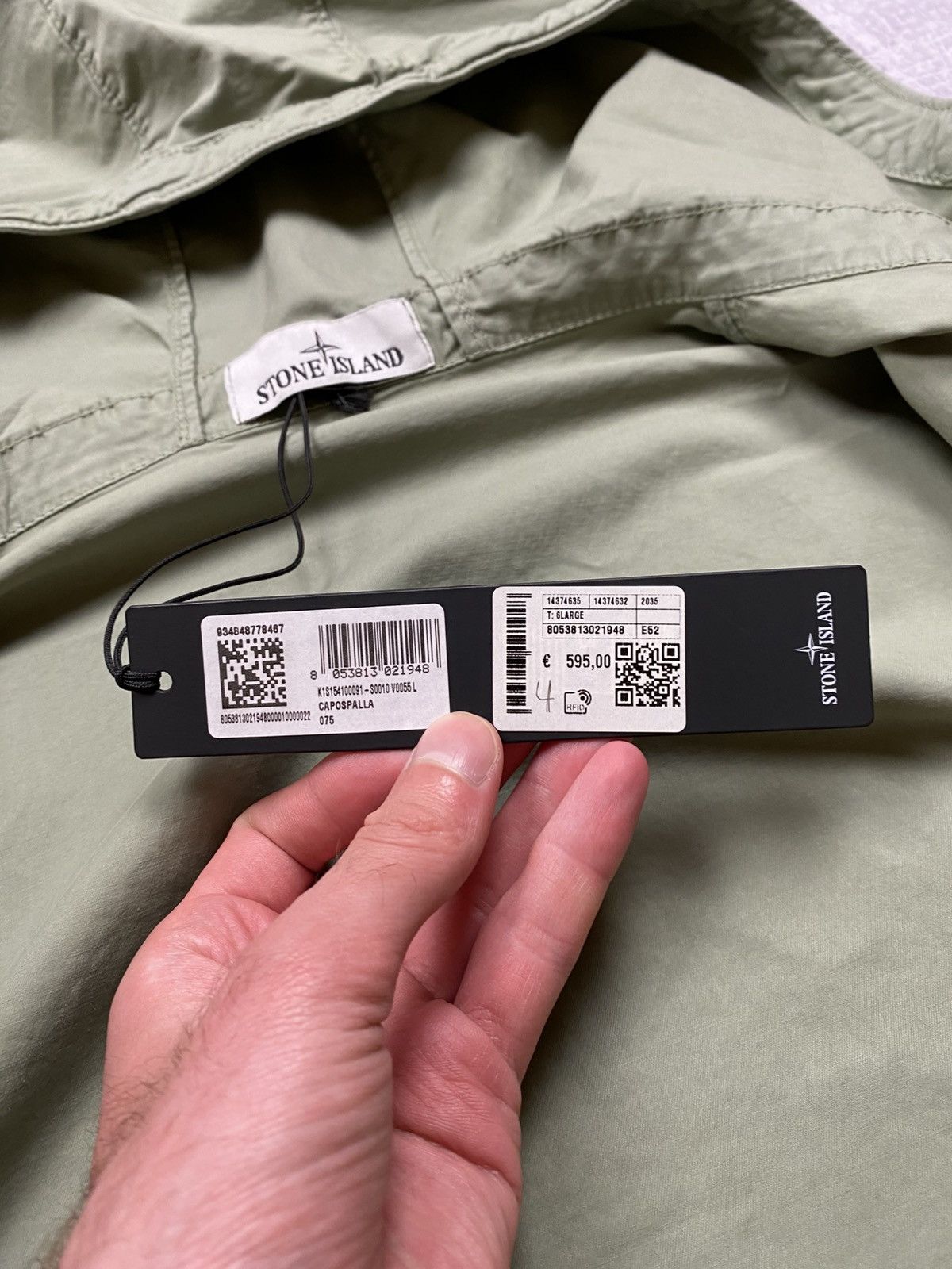 Stone Island Khaki Stone Island Supima Cotton Twill Stretch-TC jacket Size US L / EU 52-54 / 3 - 14 Thumbnail