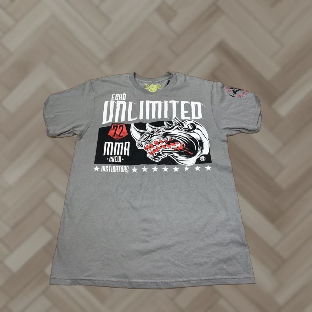 Ecko Unltd. ECKO Unltd. MMA Graphic T Shirt Mens L Gray Rhino Logo Casual Short Sleeve Size US L / EU 52-54 / 3 - 1 Thumbnail