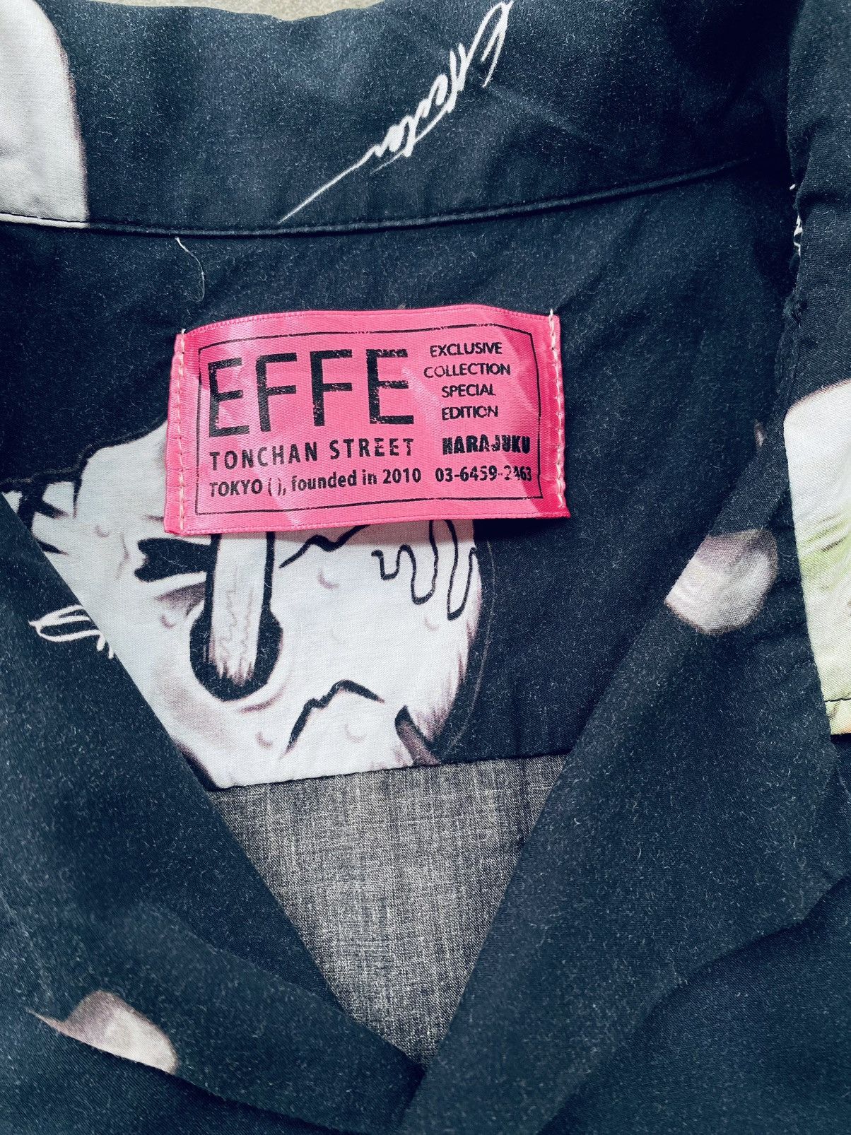 Japanese Brand Vintage Effe Harajuku Printed Open Collar Button Ups Size US XL / EU 56 / 4 - 9 Thumbnail