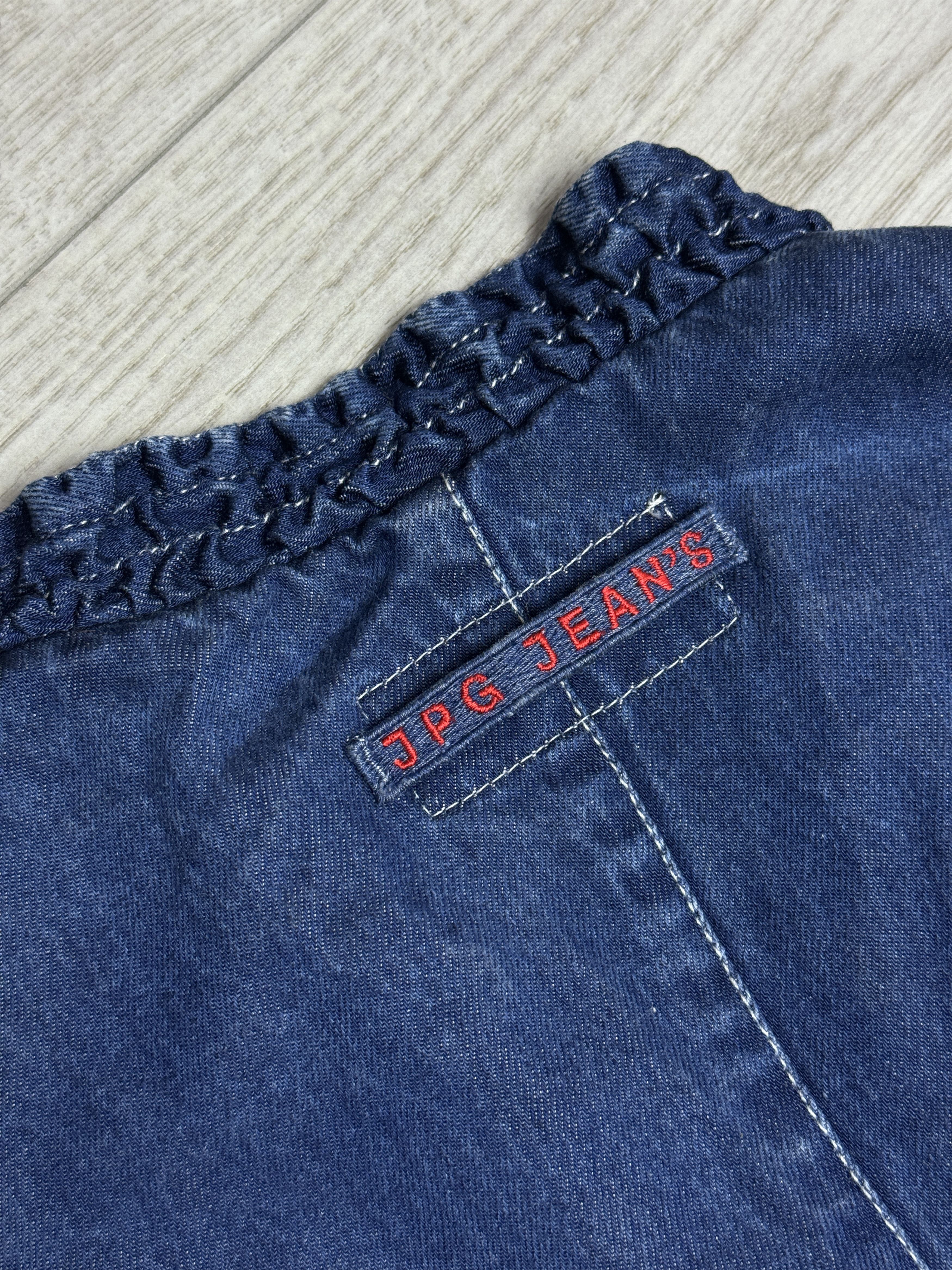 Jean Paul Gaultier JPG Jeans denim ruffle sleeve zip top Size M / US 6-8 / IT 42-44 - 6 Thumbnail
