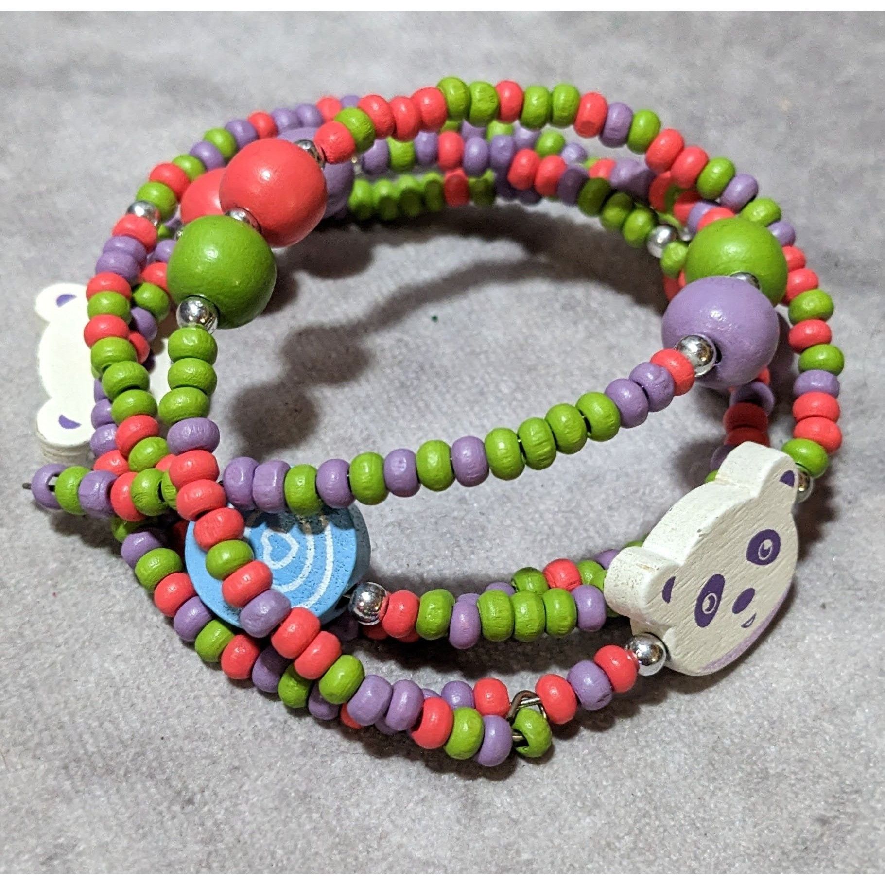 Other Candycore Rainbow Panda Beaded Coil Bracelet Size ONE SIZE - 5 Thumbnail