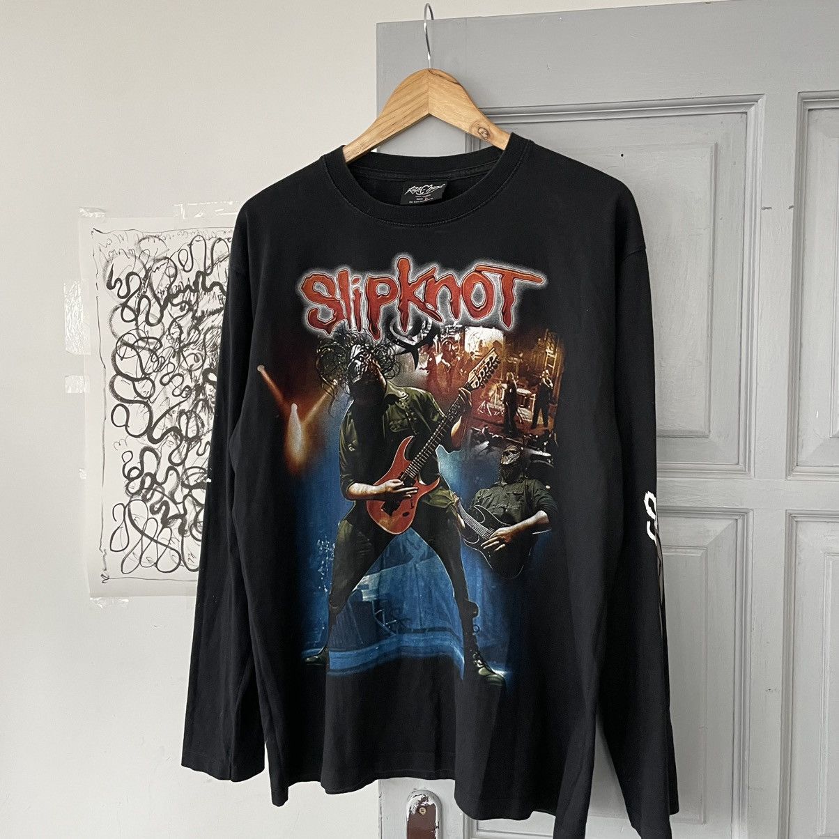 Band Tees × Vintage Vintage 00’s Slipknot Nu Metal Longsleeve T-shirt Y2k Size US L / EU 52-54 / 3 - 6 Thumbnail