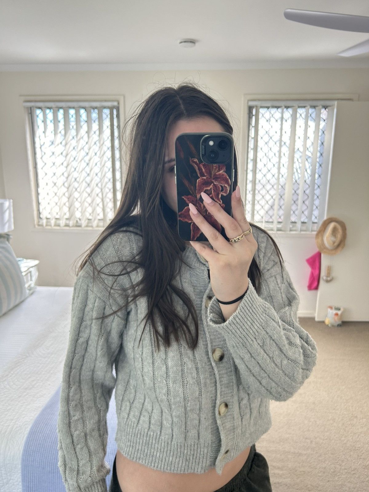 Other Wool Grey Big Buttoned Cardigan Size S / US 4 / IT 40 - 1 Thumbnail