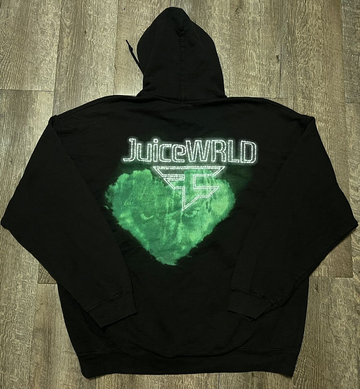 image of Juice Wrld X Faze Legends Never Die Hoodie Size XL in Black, Men's