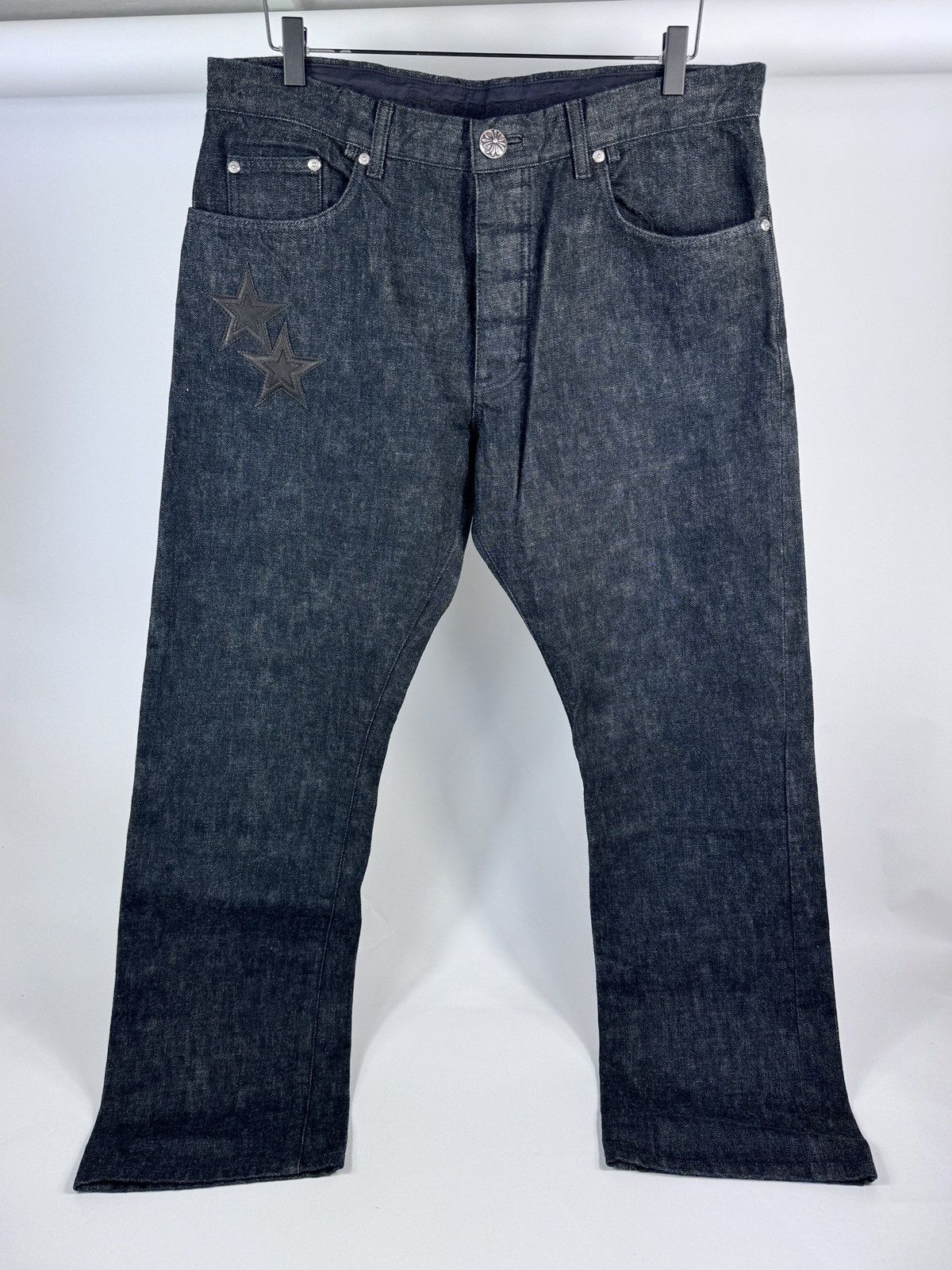Chrome Hearts LEATHER STAR PATCH JEANS Size US 36 / EU 52 - 2 Thumbnail