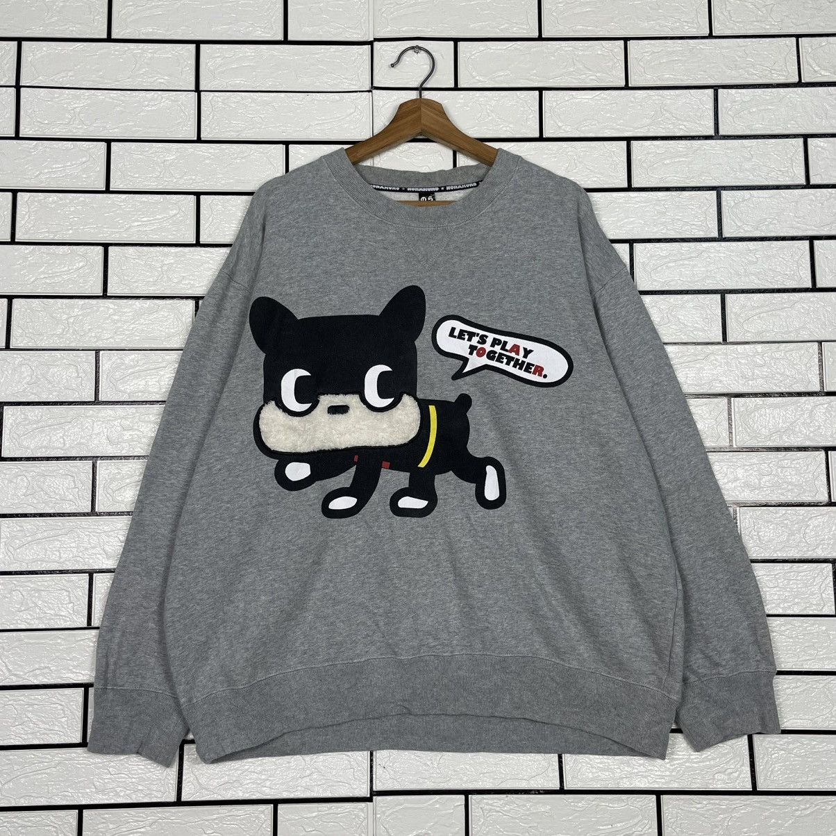 Japanese Brand Norakuro Lets Play Together Crewneck Sweatshirt Size US L / EU 52-54 / 3 - 1 Thumbnail