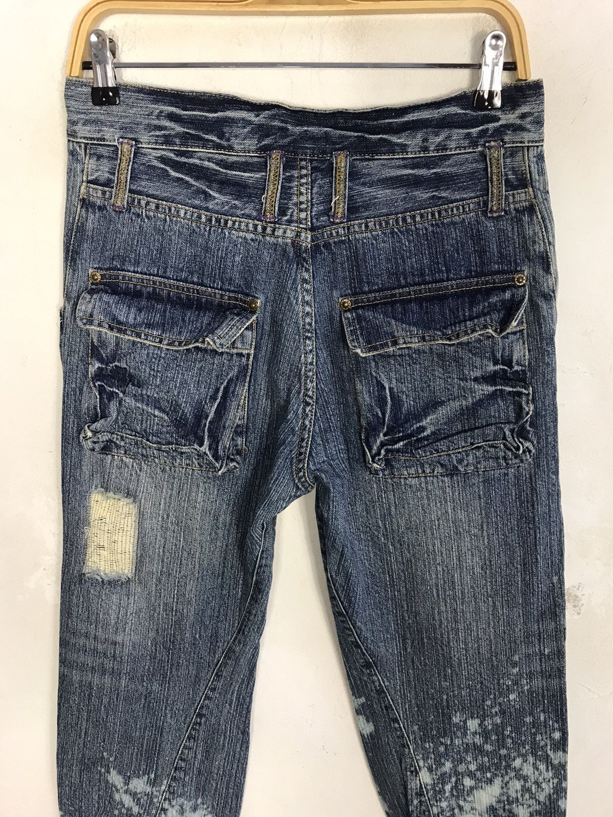 Japanese Brand Hype Kili Watch Cyber Punk Denim Jeans Size US 29 - 4 Thumbnail