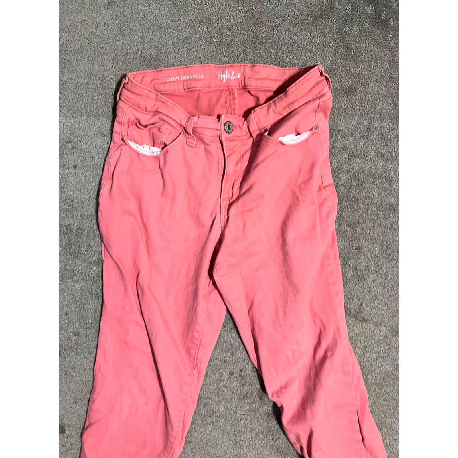 Vintage Style & Co Jeans Skinny Mid-Rise Stretch Pink sz 4 Womens Regular Inseam 28 in Denim City Retro Vintage No (adjust) Size 27" / US 4 / IT 40 - 2 Thumbnail