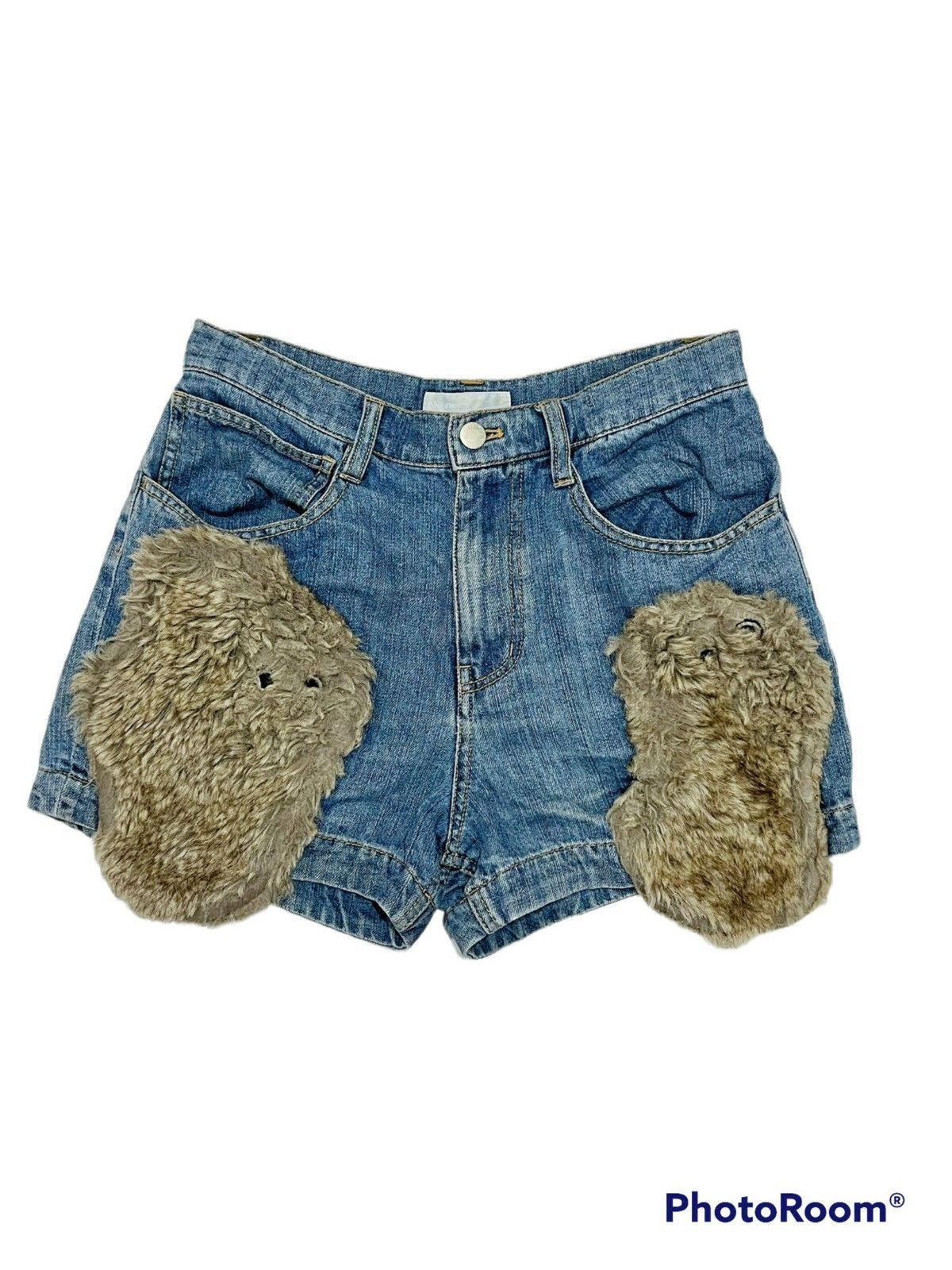 Issey Miyake Ne-net by Issey Miyake fur denim shorts 🐱🦉 Size 26" / US 2 / IT 38 - 1 Thumbnail